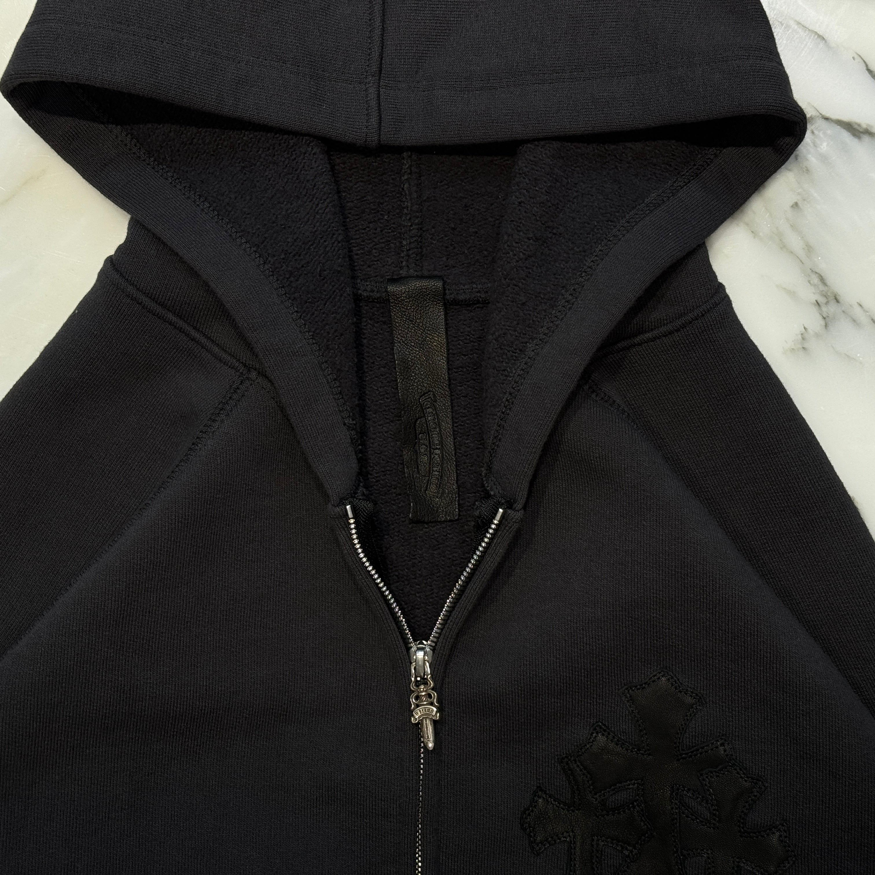 CHROME HEARTS Y NOT 3 Cemetery Cross Patch Zip Up Hoodie Size XL クロムハーツ ワイノット 3セメタリークロスパッチ ジップ アップフーディ サイズXL