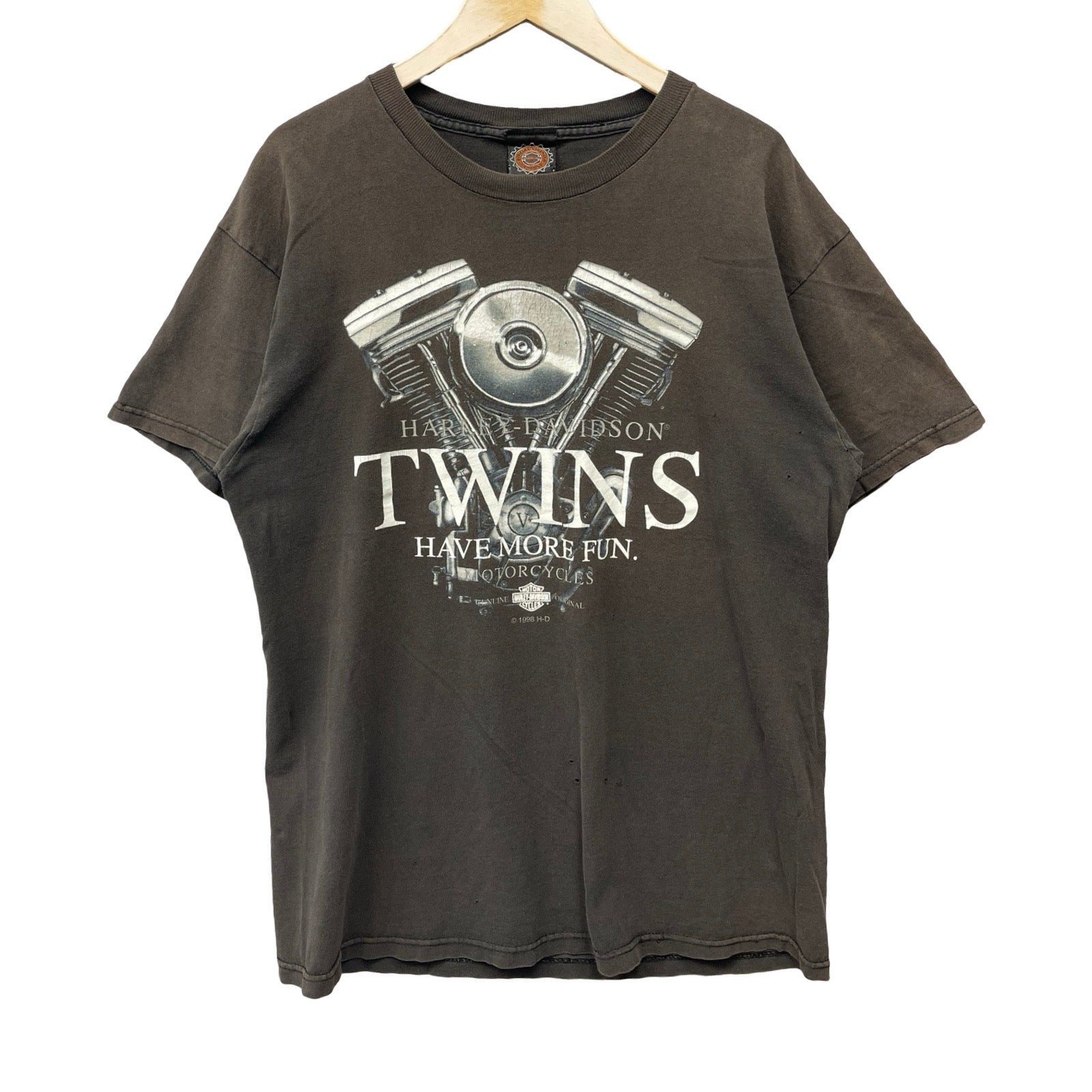 Vintage 90's Harley-Davidson "TWINS HAVE MORE FUN" 1998 S/S Tee Size L