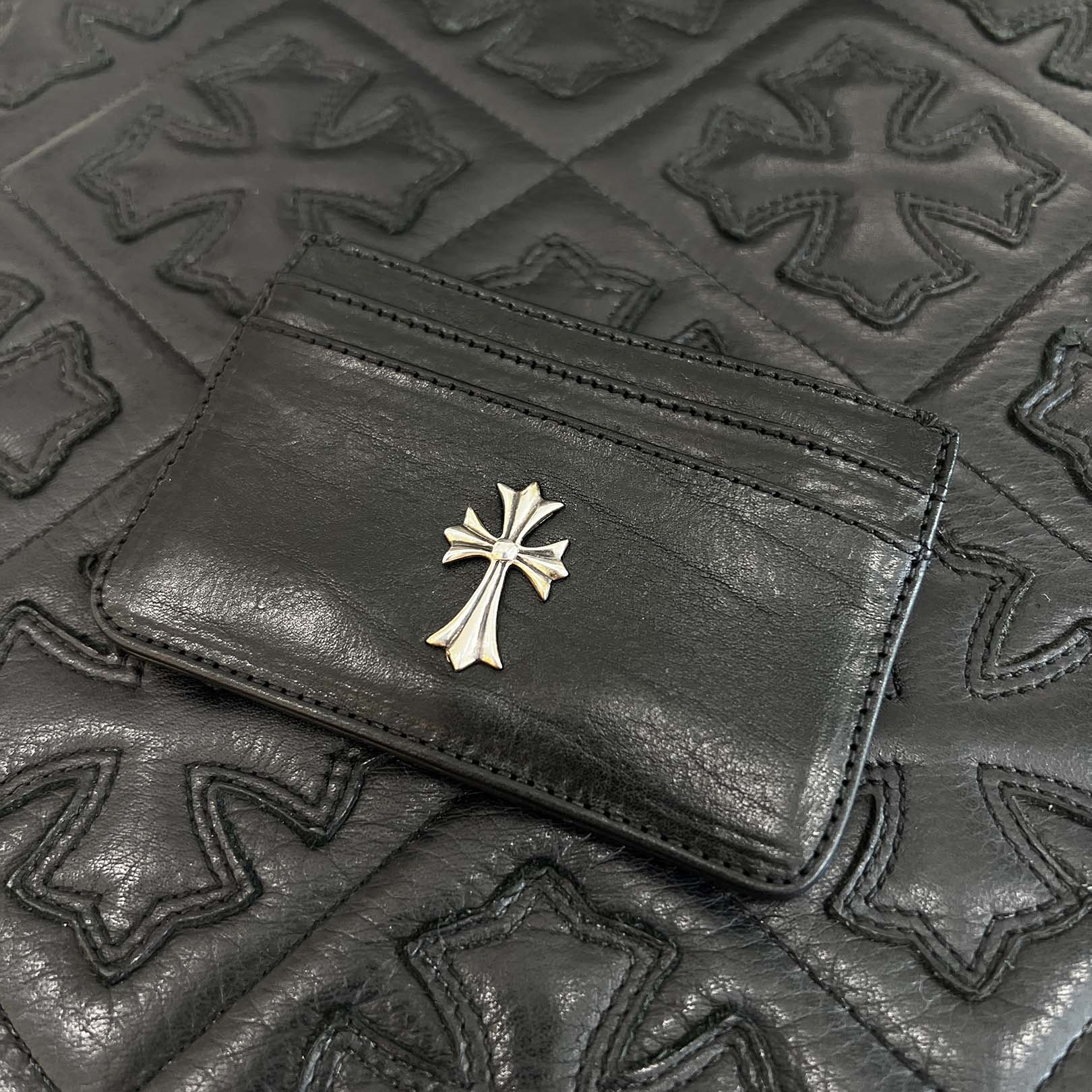 CHROME HEARTS CH Cross Double Side Leather Card Case クロムハーツ CHクロス ダブルサイド レザーカードケース