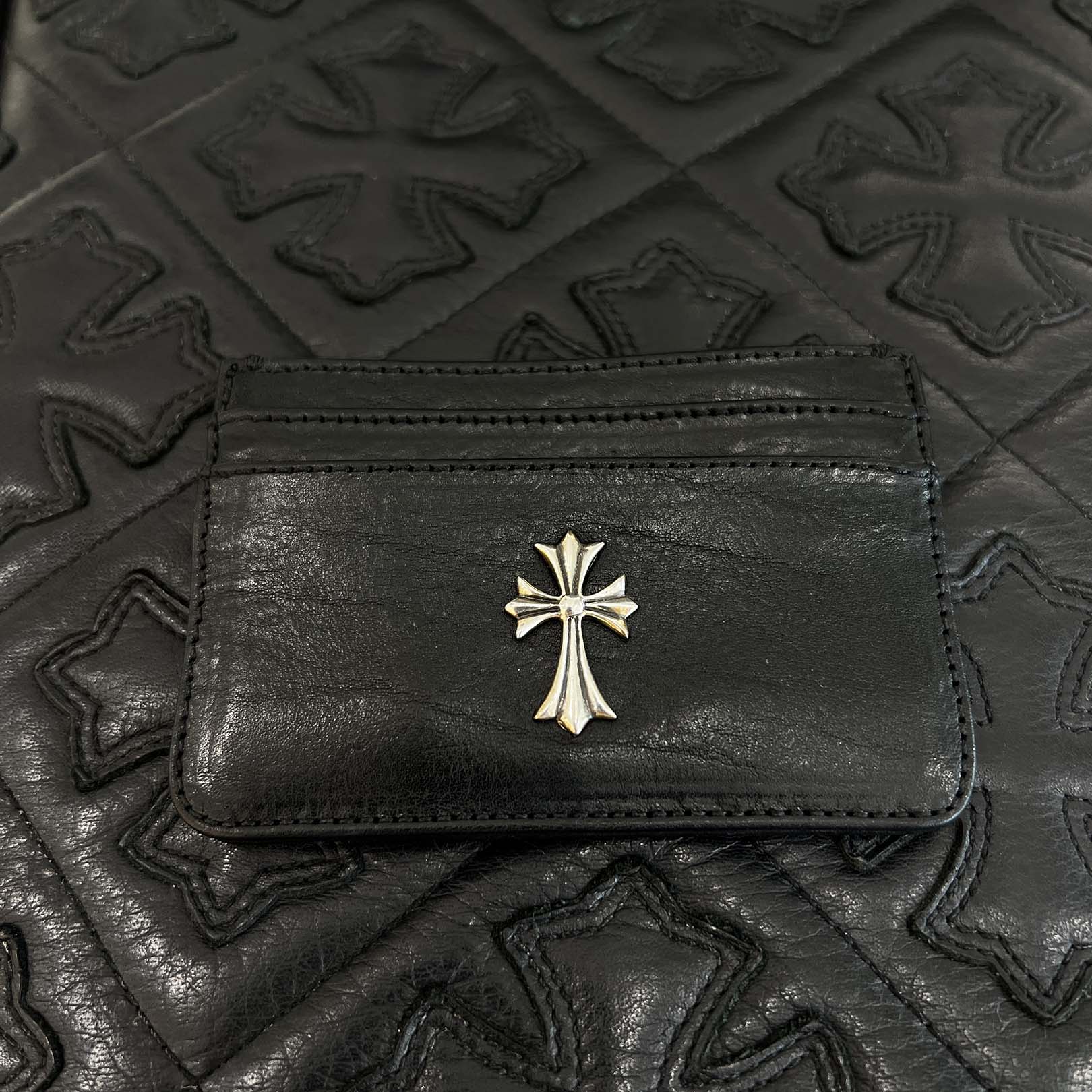 CHROME HEARTS CH Cross Double Side Leather Card Case クロムハーツ CHクロス ダブルサイド レザーカードケース