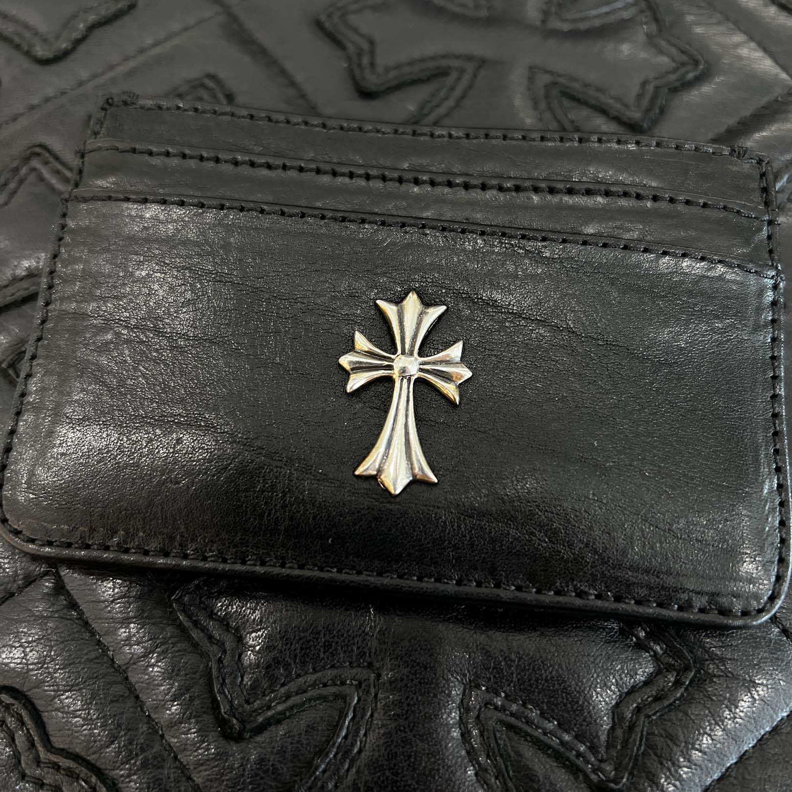 CHROME HEARTS CH Cross Double Side Leather Card Case クロムハーツ CHクロス ダブルサイド レザーカードケース
