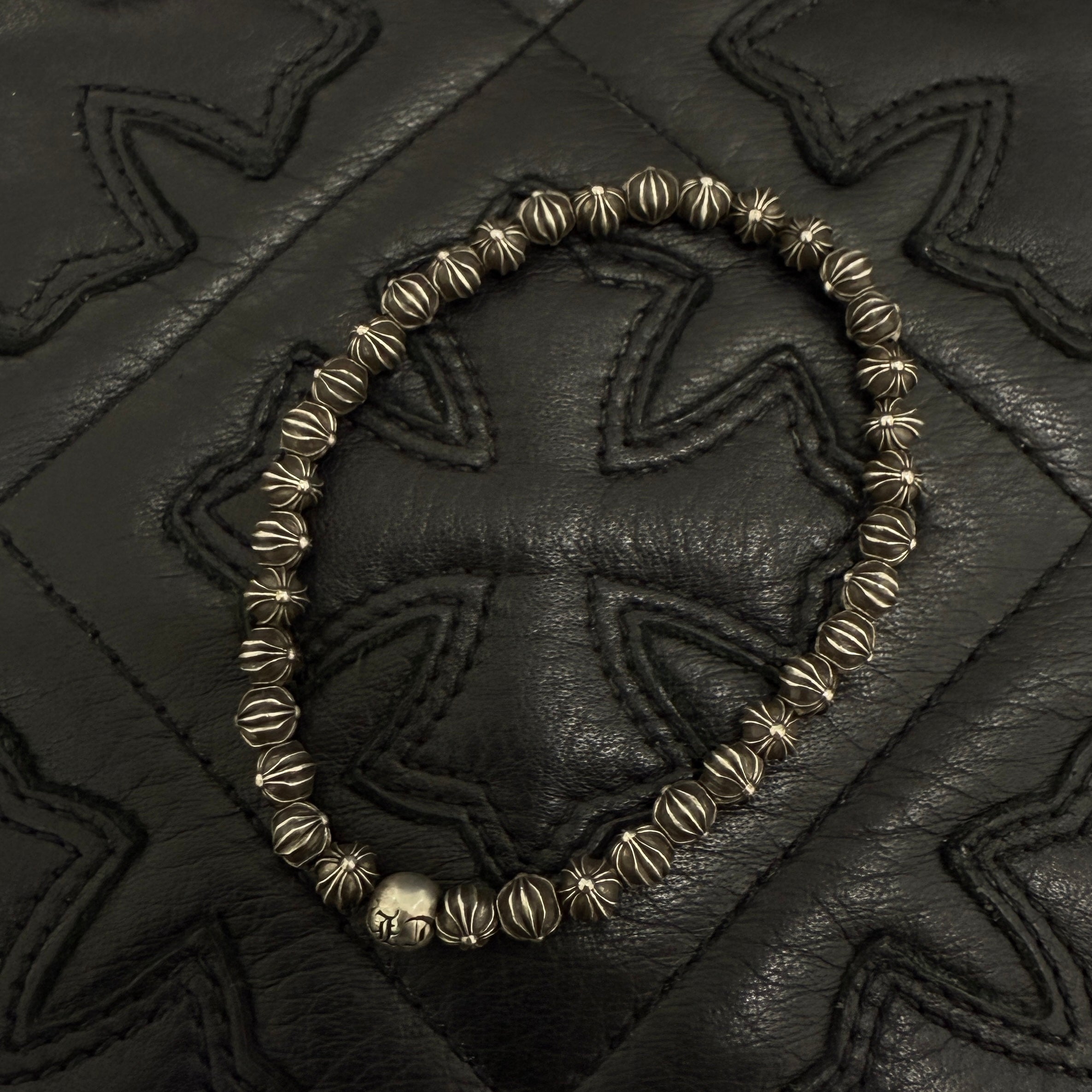 CHROME HEARTS Cross Ball BEAD Bracelet クロムハーツ クロスボール ビーズ ブレスレット