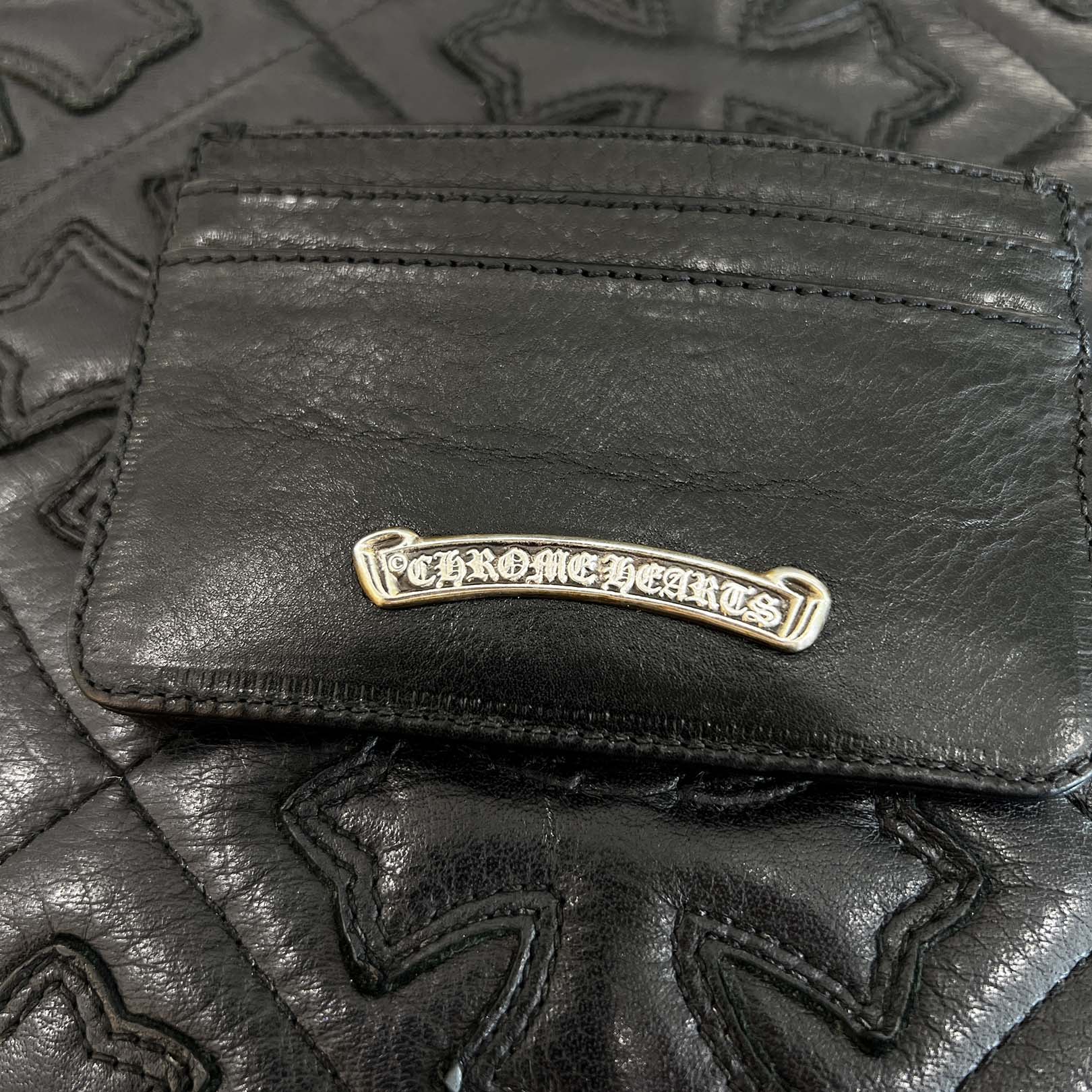 CHROME HEARTS CH Cross Double Side Leather Card Case クロムハーツ CHクロス ダブルサイド レザーカードケース