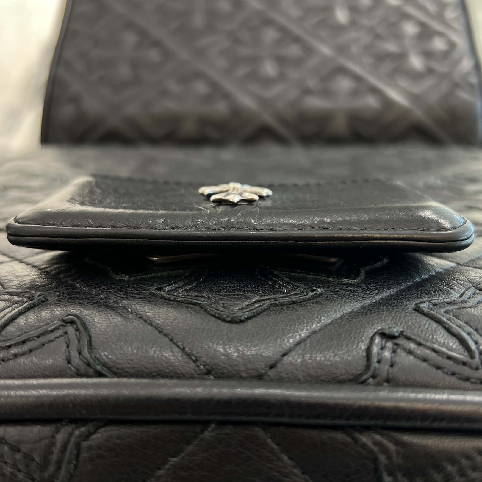 CHROME HEARTS CH Cross Double Side Leather Card Case クロムハーツ CHクロス ダブルサイド レザーカードケース