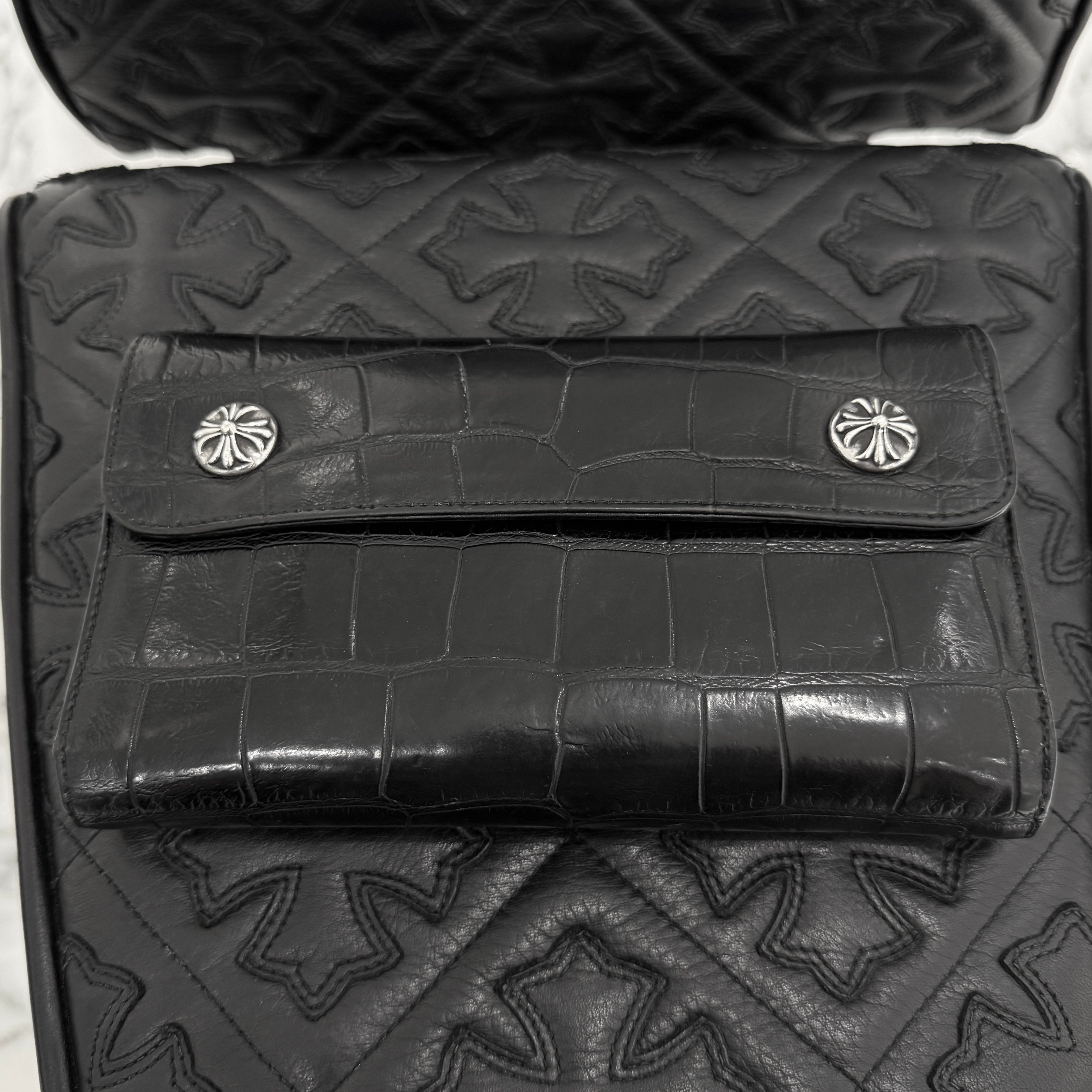 CHROME HEARTS Alligator Leather Wave Cross Ball Wallet クロムハーツ アリゲーターレザー ウェーブ クロスボール ウォレット