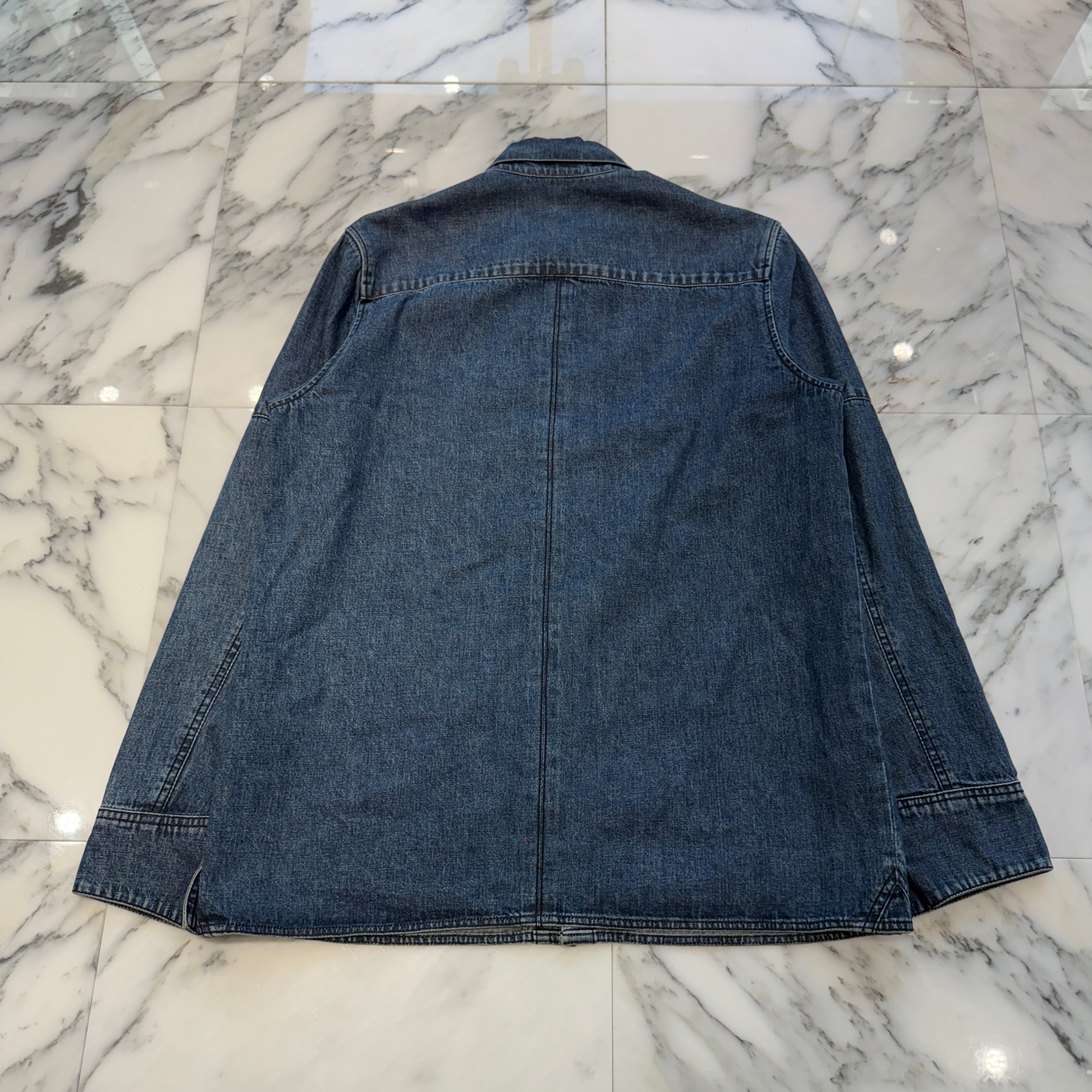 CHROME HEARTS Y NOT Cross Ball Button LAST BITE Denim Shirt Size M クロムハーツ ワイノット クロスボールボタン ラストバイト デニムシャツ サイズM