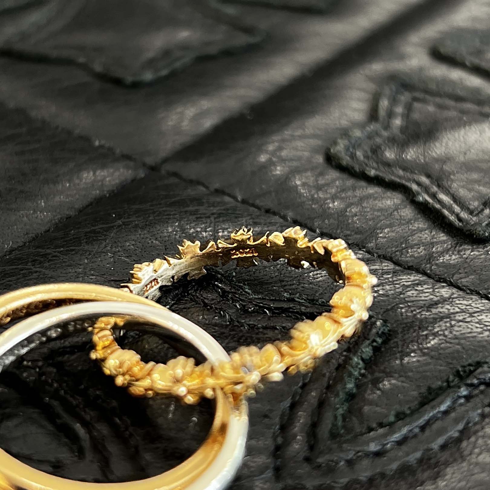 CHROME HEARTS 22K / SILVER 925 TINY E CH PLS BAND TRPL Combination Ring Size 12号 クロムハーツ タイニーE CHプラス バンド トリプルコンビ リング サイズ12号