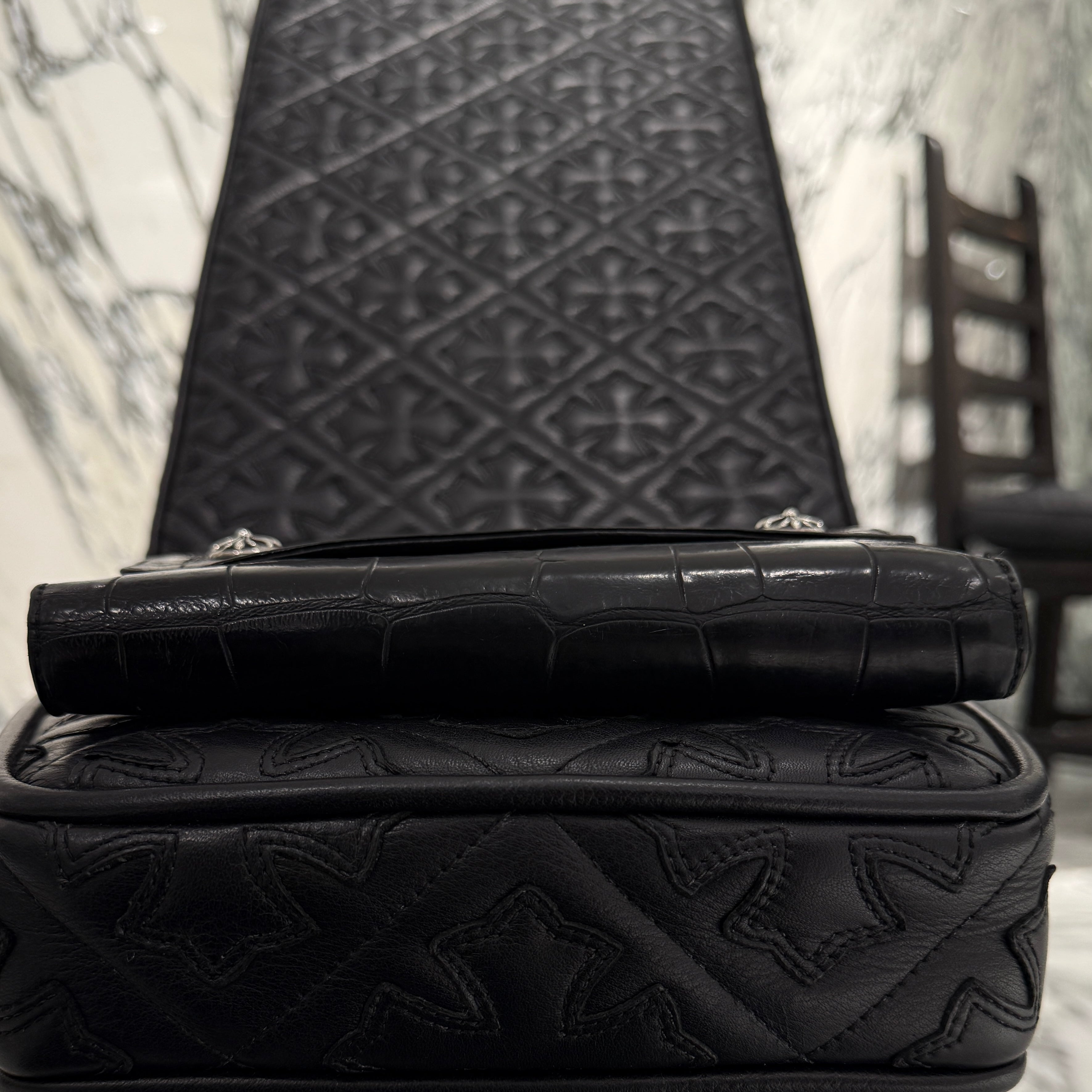 CHROME HEARTS Alligator Leather Wave Cross Ball Wallet クロムハーツ アリゲーターレザー ウェーブ クロスボール ウォレット