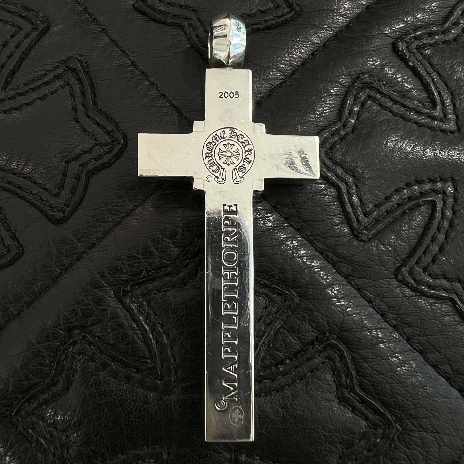 CHROME HEARTS MAPPLE THORPE CROSS Pendant Top クロムハーツ メープルソープ クロス ペンダントトップ
