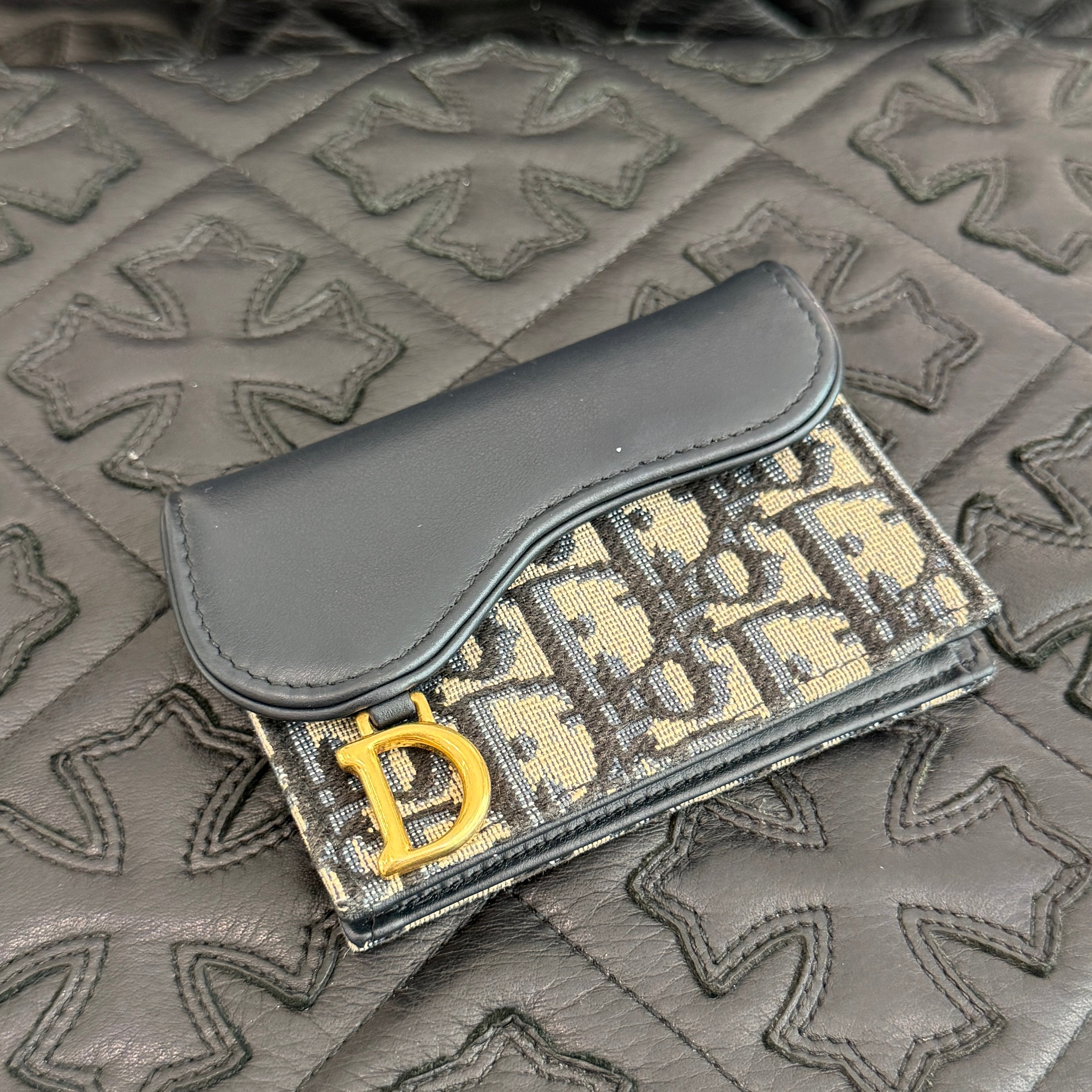 【最終値下げ】Dior Saddle Bloom カードホルダー名刺入れ グレー DIOR 2024AW Saddle Bloom Card Holder ディオール サドル
