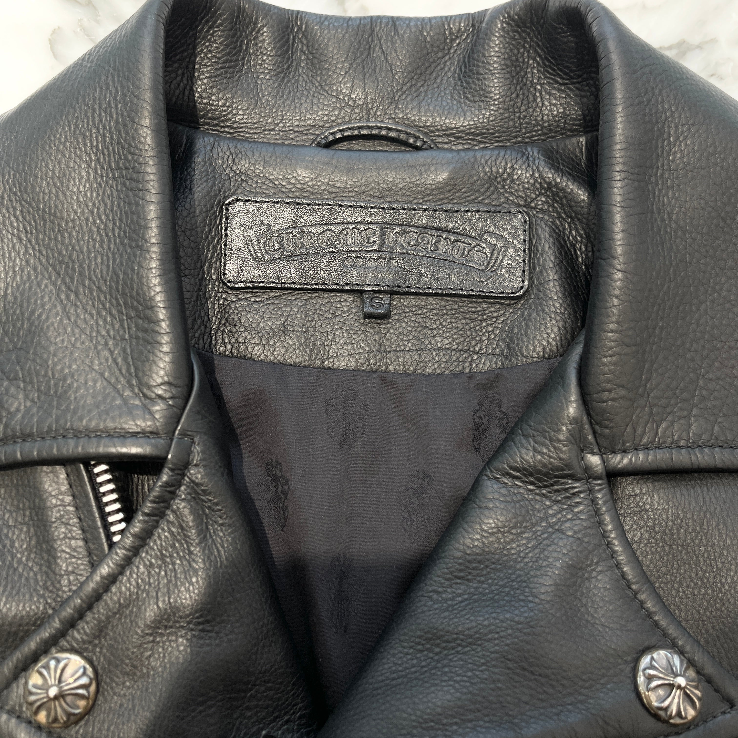 CHROME HEARTS Motoski Gunslinger Leather Rider's Jacket Size S クロムハーツ モトスキー ガンスリンガー レザー ライダース ジャケット サイズS