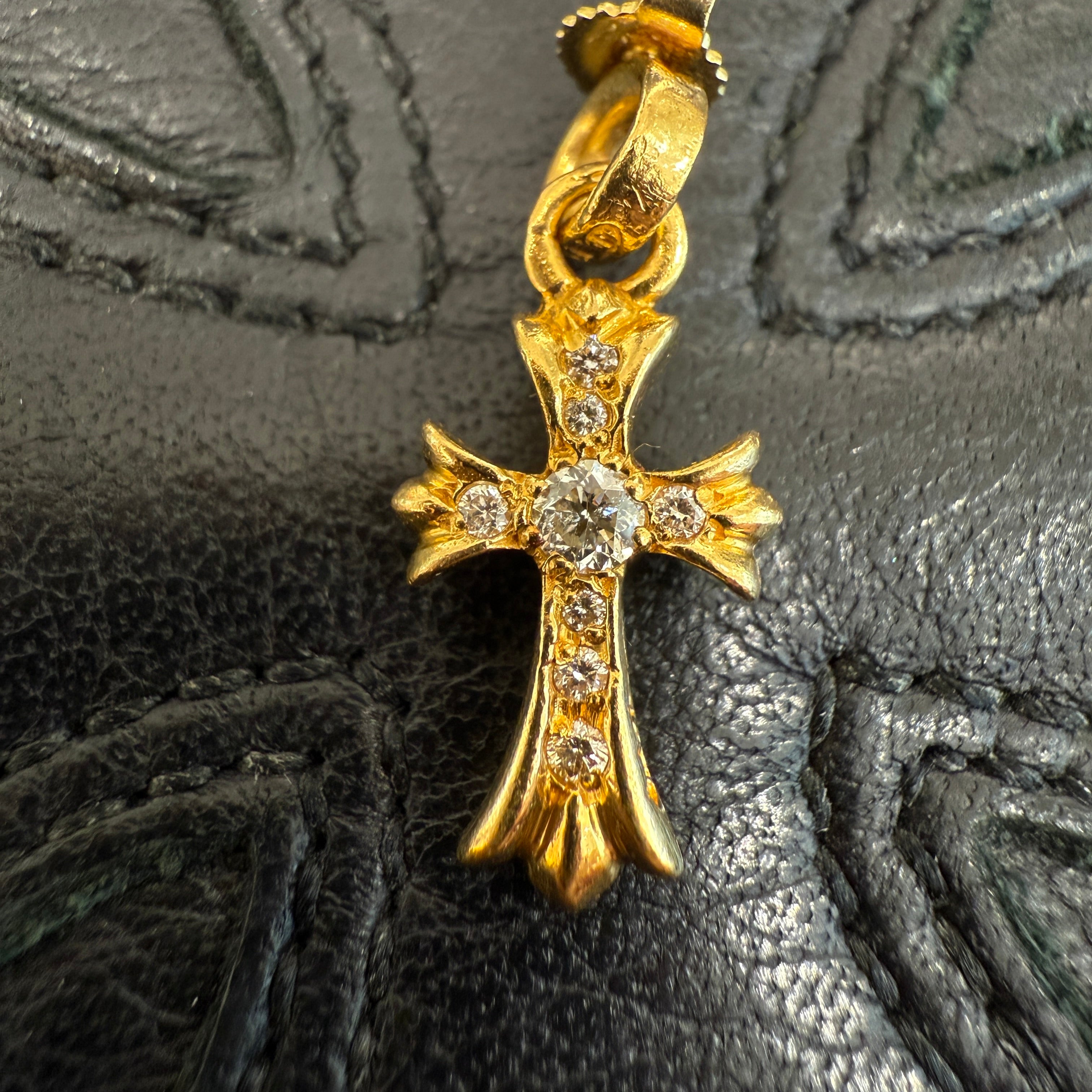 ベビーファットクロスピアス パヴェ CHROME HEARTS クロムハーツ ベビーファット クロス ピアス 22k