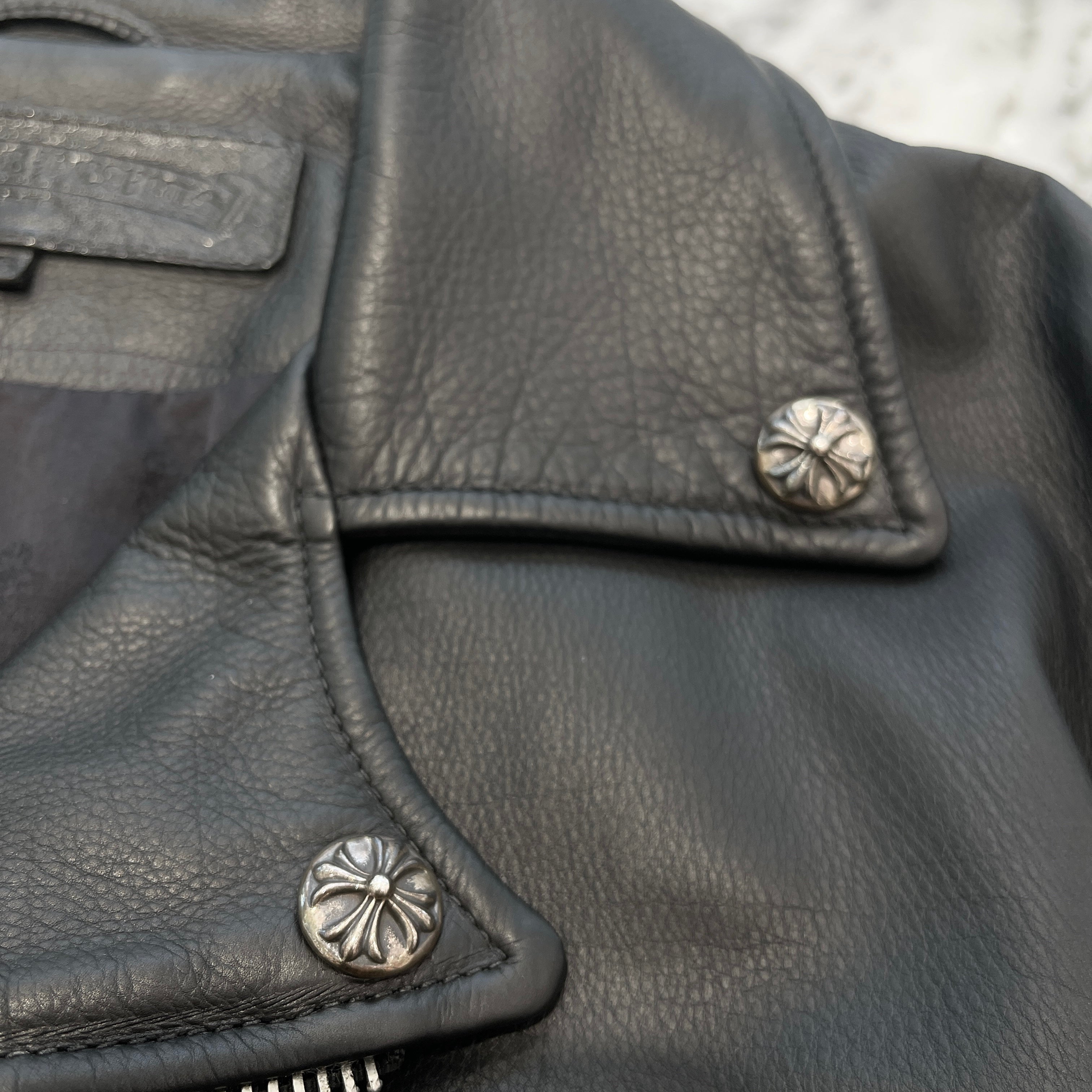 CHROME HEARTS Motoski Gunslinger Leather Rider's Jacket Size S クロムハーツ モトスキー ガンスリンガー レザー ライダース ジャケット サイズS