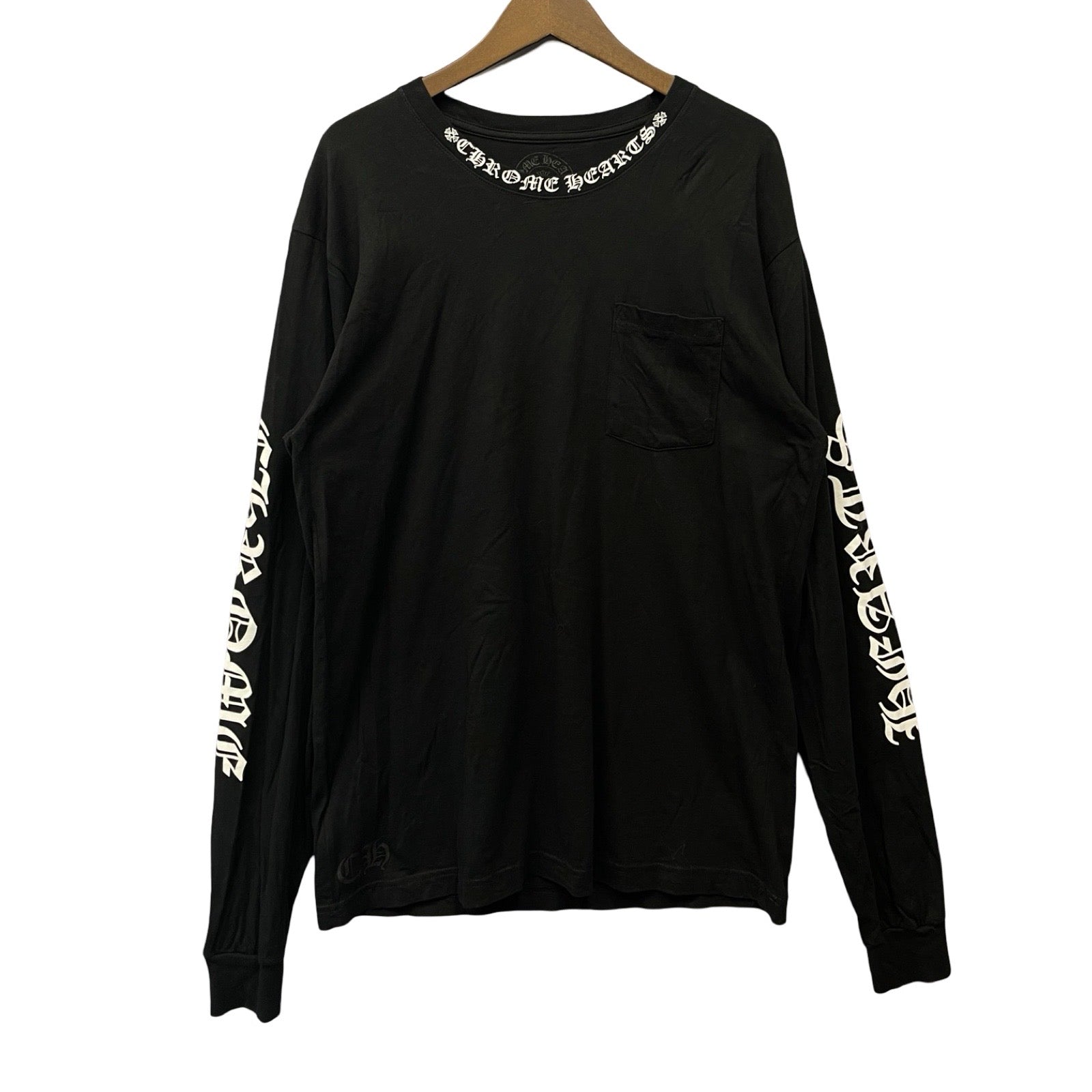CHROME HEARTS Neck Logo Long Sleeve Tee Size L