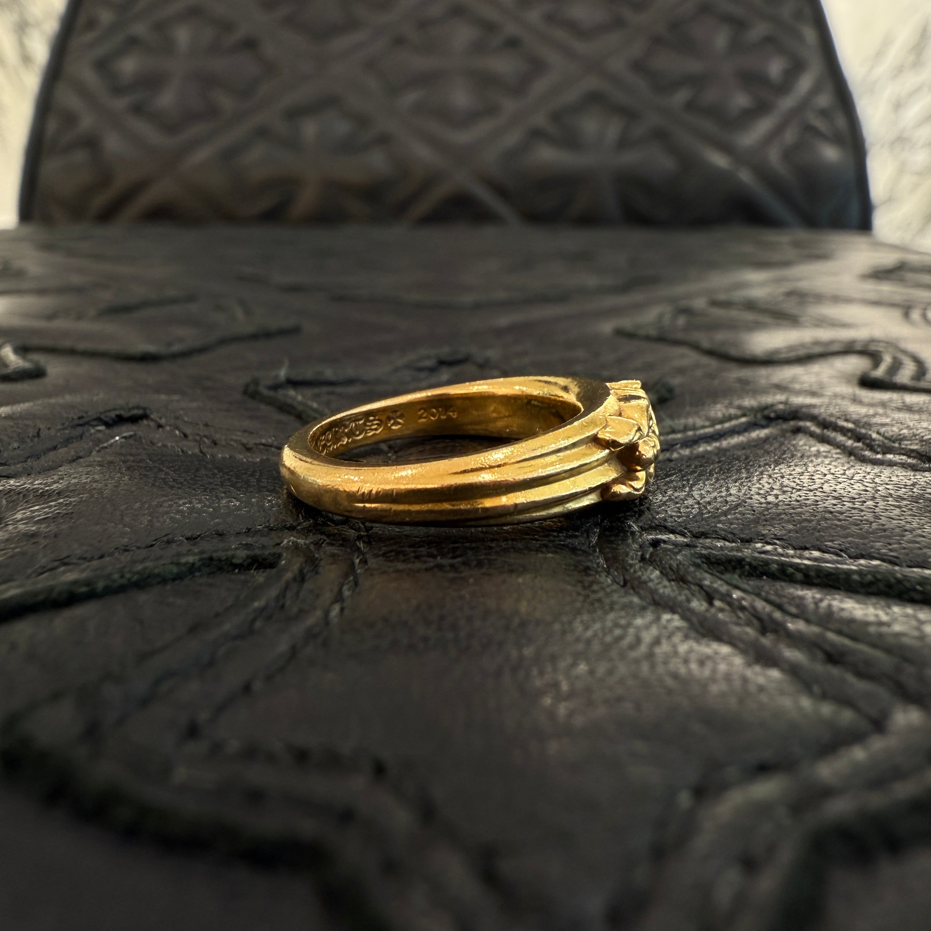 CHROME HEARTS 22K Baby Classic Dagger Ring Pave Diamond Size 6号 クロムハーツ 22K ベイビークラシック ダガーリング パヴェダイヤモンド サイズ6号