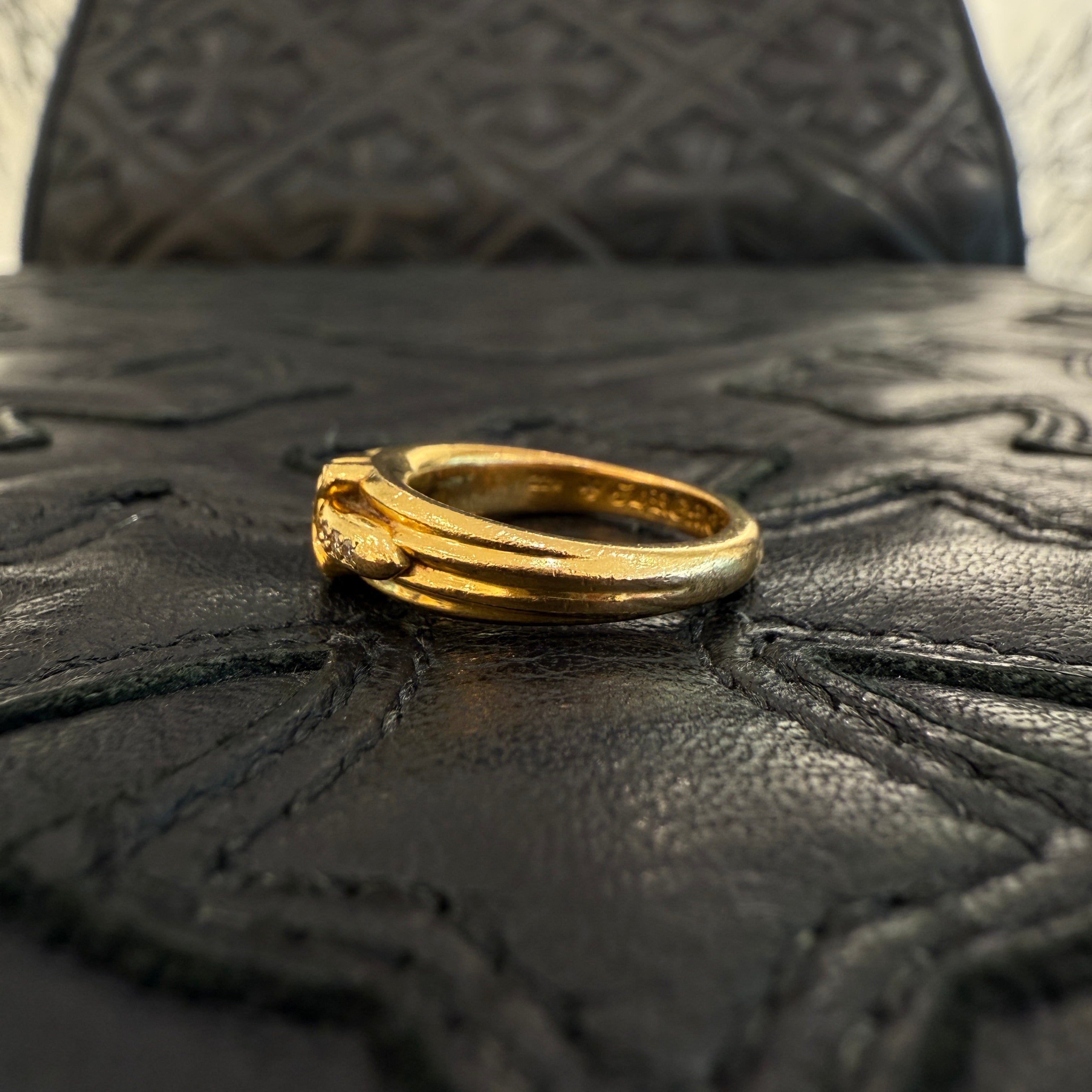 CHROME HEARTS 22K Baby Classic Dagger Ring Pave Diamond Size 6号 クロムハーツ 22K ベイビークラシック ダガーリング パヴェダイヤモンド サイズ6号