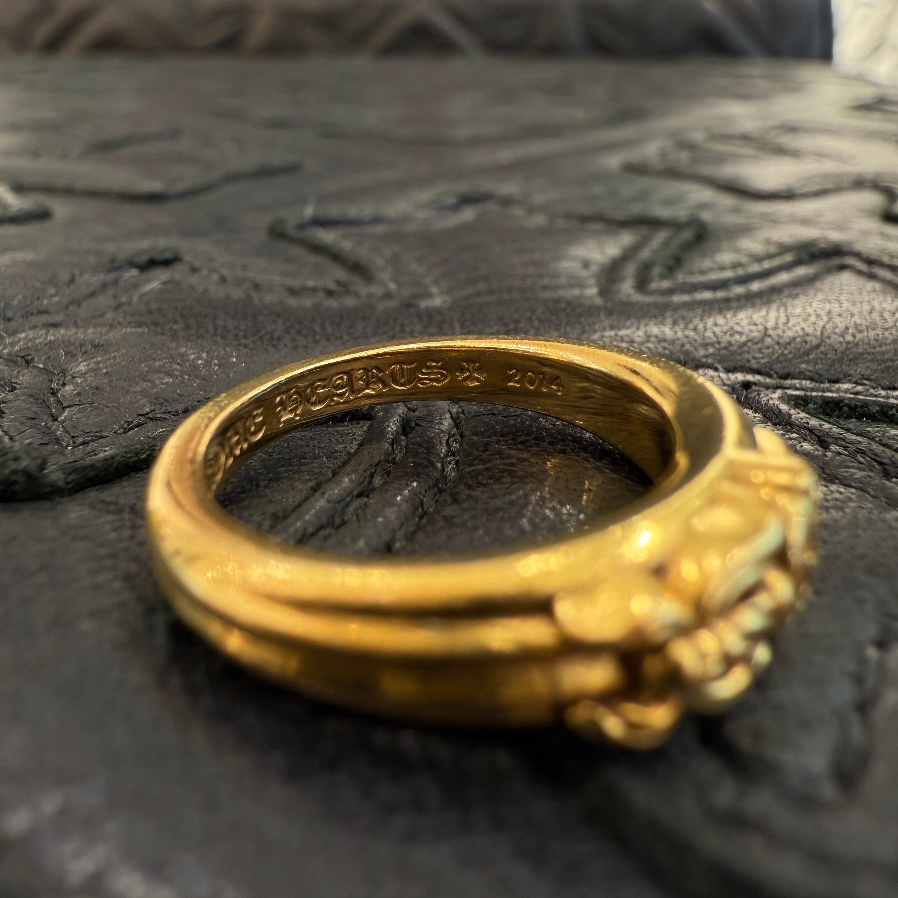 CHROME HEARTS 22K Baby Classic Dagger Ring Pave Diamond Size 6号 クロムハーツ 22K ベイビークラシック ダガーリング パヴェダイヤモンド サイズ6号