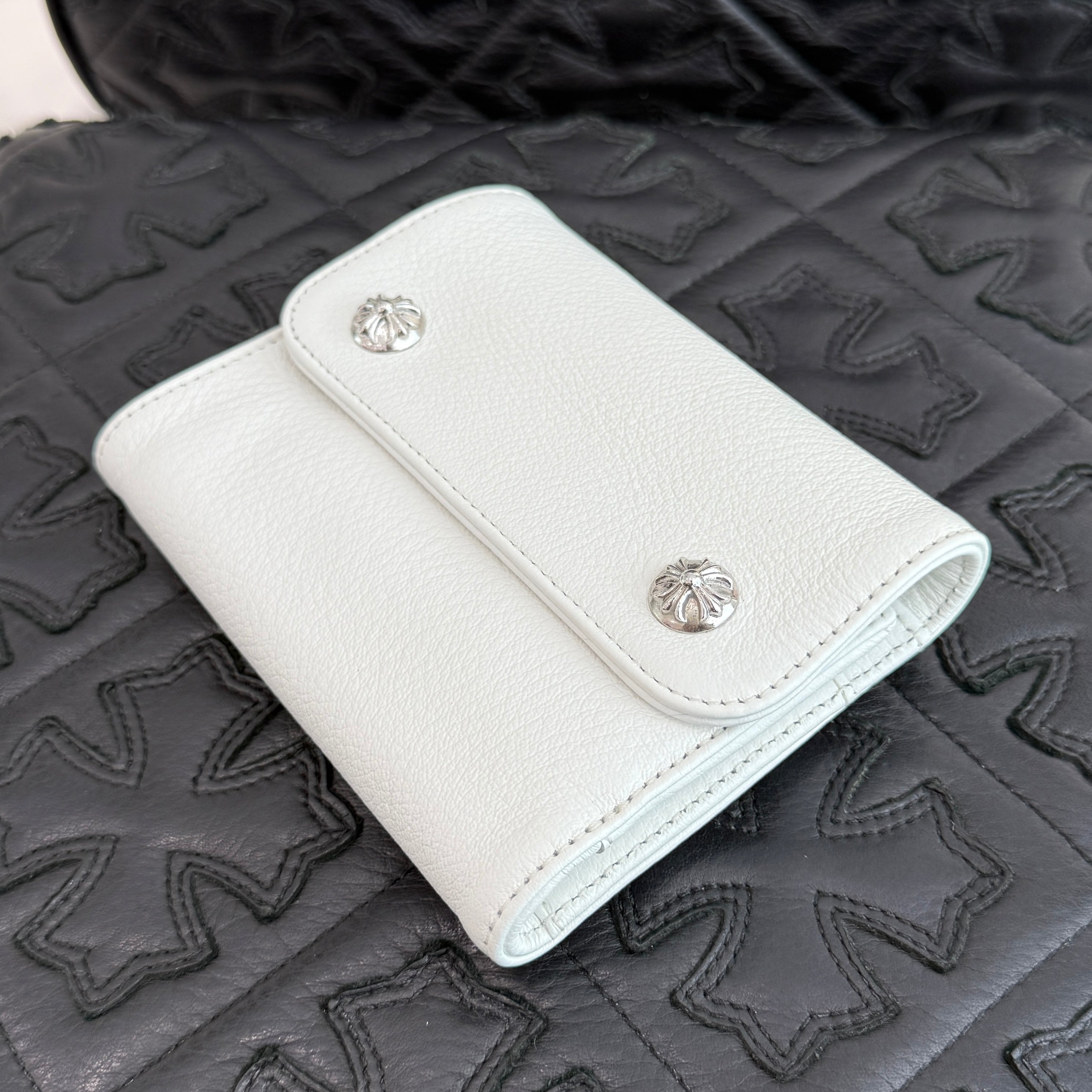 CHROME HEARTS クロムハーツ ミニウェーブ ウォレット ホワイト クロム