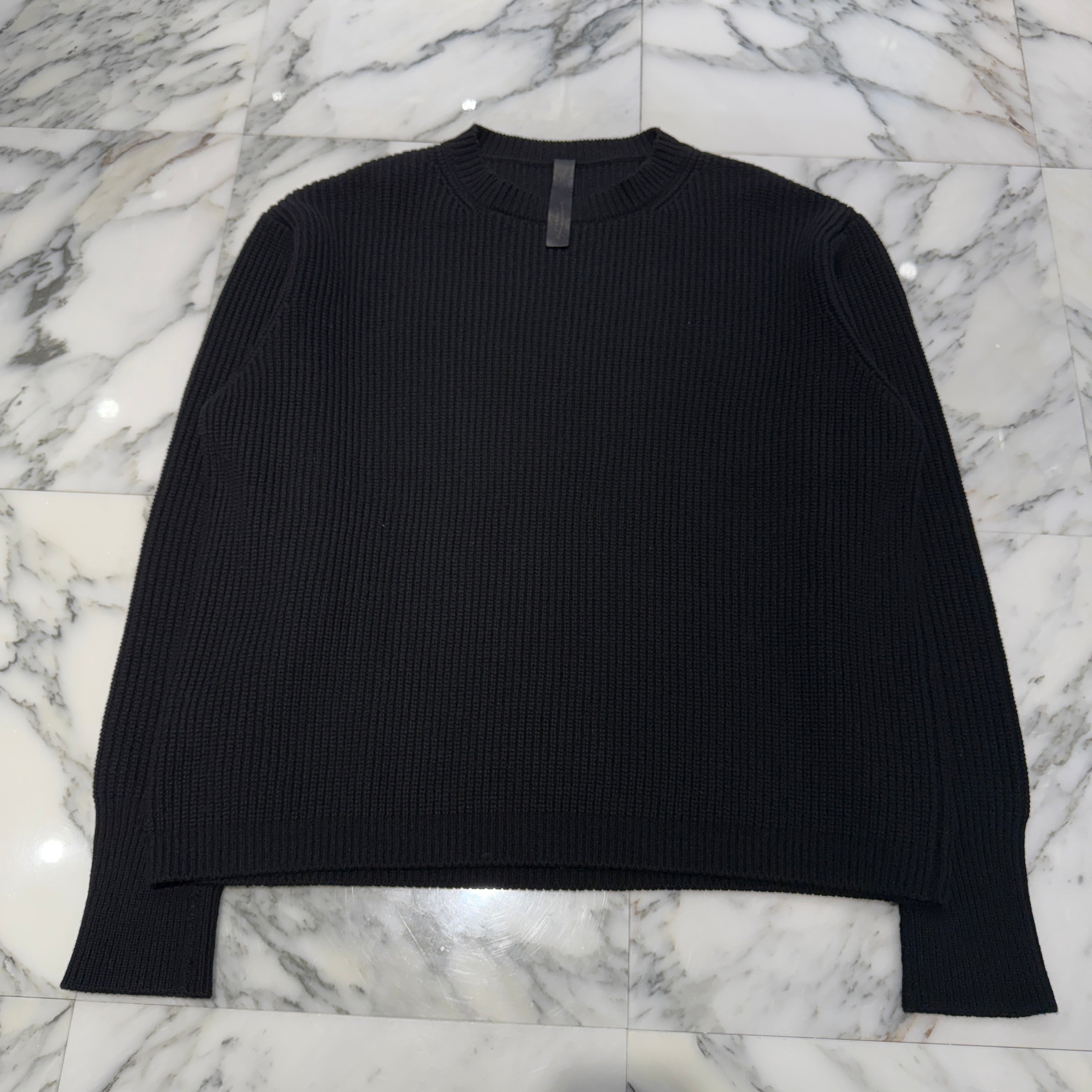 CHROME HEARTS Y NOT Triple Cross Leather Patch Cashmere Knit Size L クロムハーツ ワイノット トリプルクロスレザーパッチ カシミア ニット サイズL