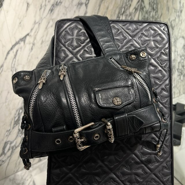 CHROME HEARTS JJ Dean Leather Riders Hand Bag クロムハーツ JJ ディーン レザー ライダース ハンドバッグ