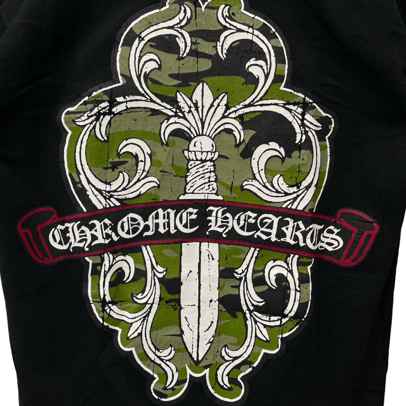CHROME HEARTS Back Camo Dagger Tee Size S