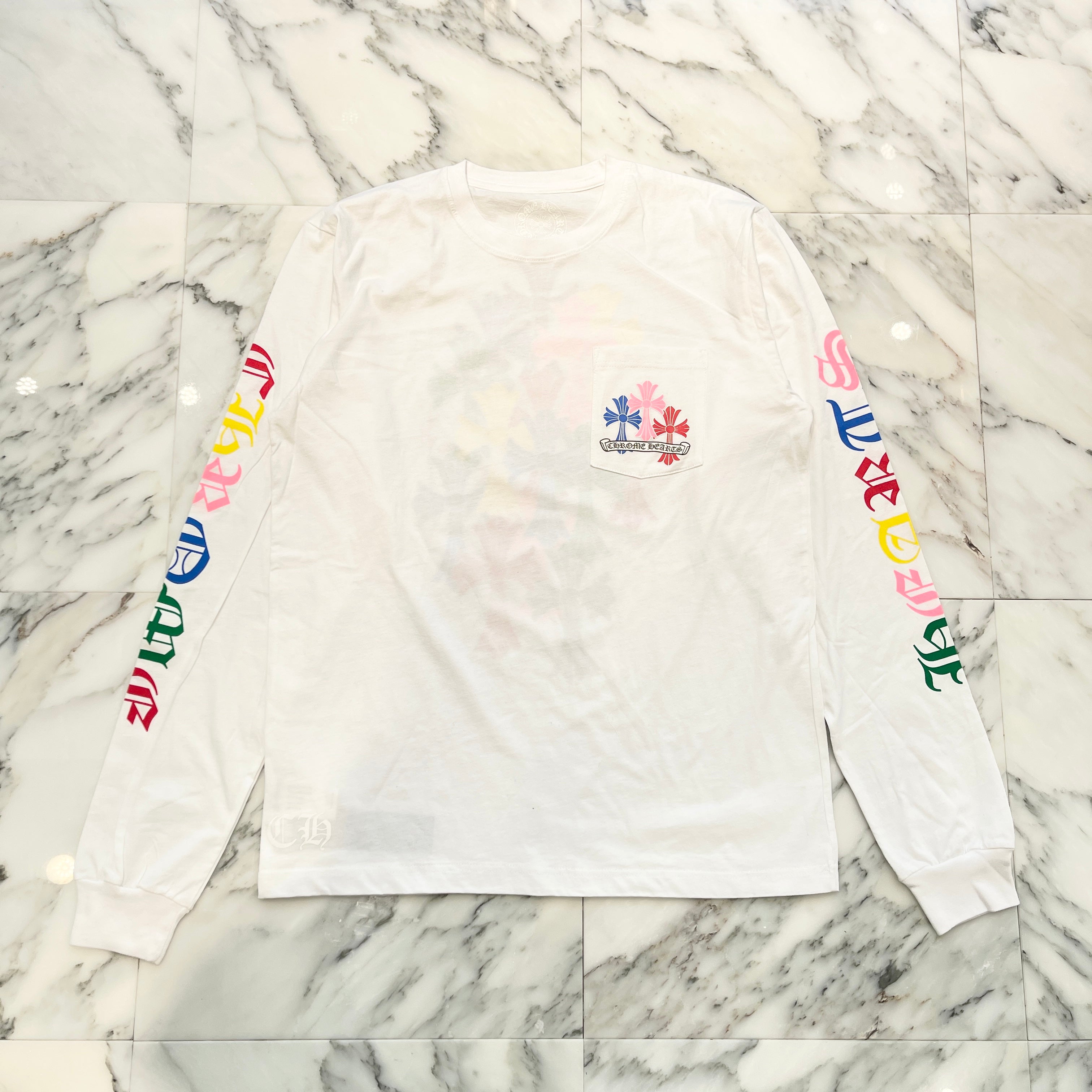 CHROME HEARTS 2021SS MLTCOL CEM CRS Long Sleeve Tee Size L クロムハーツ マルチカラー セメタリークロス ロングスリーブTシャツ サイズL