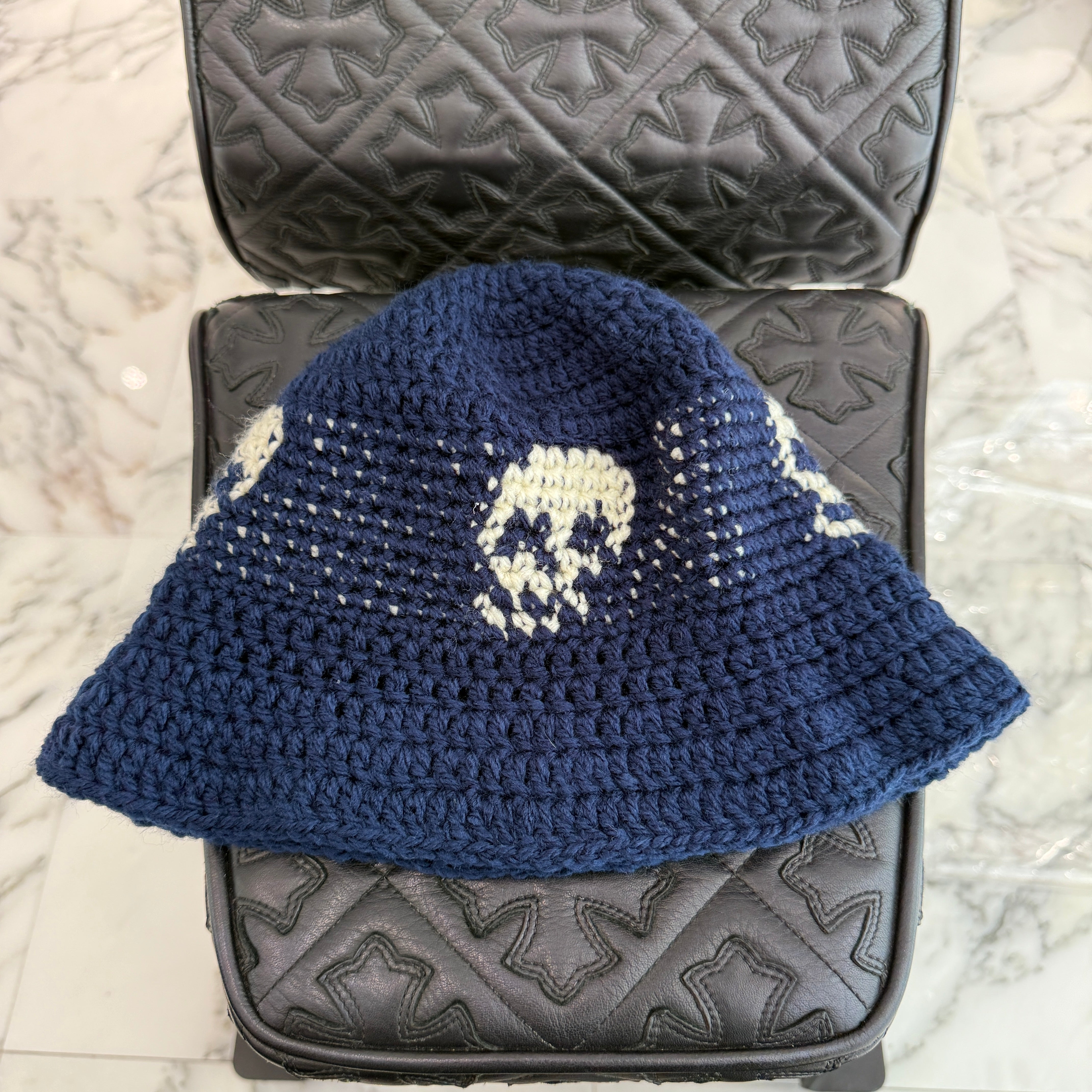 Y.A.R.N Skull Handmade Knit hat  ヤーン スカル ハンドメイド ニットハット