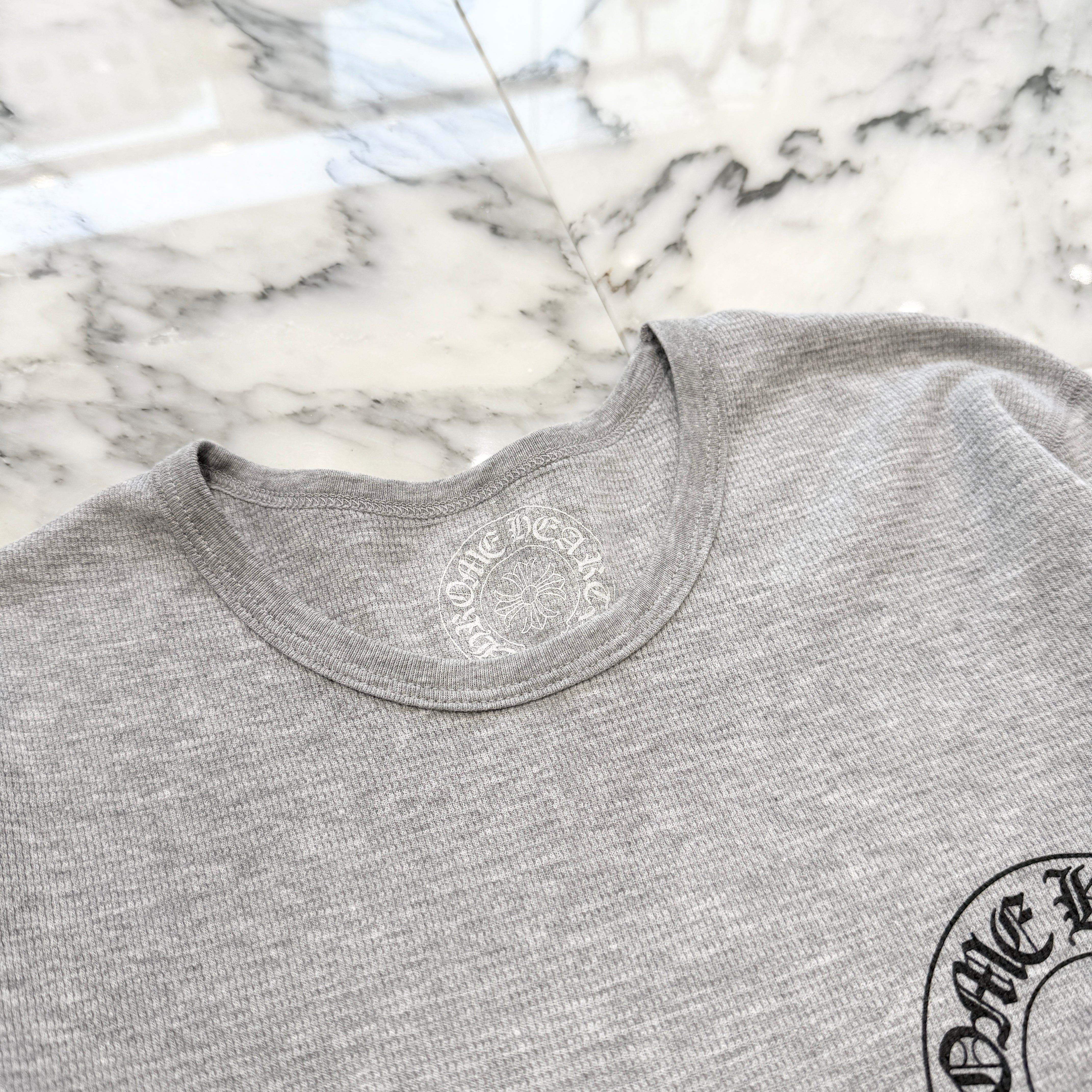 CHROME HEARTS 2025SS Floral Cross Horseshoe Thermal Long Sleeve Tee Size XL クロムハーツ フローラルクロス ホースシュー サーマル ロングスリーブTシャツ サイズXL