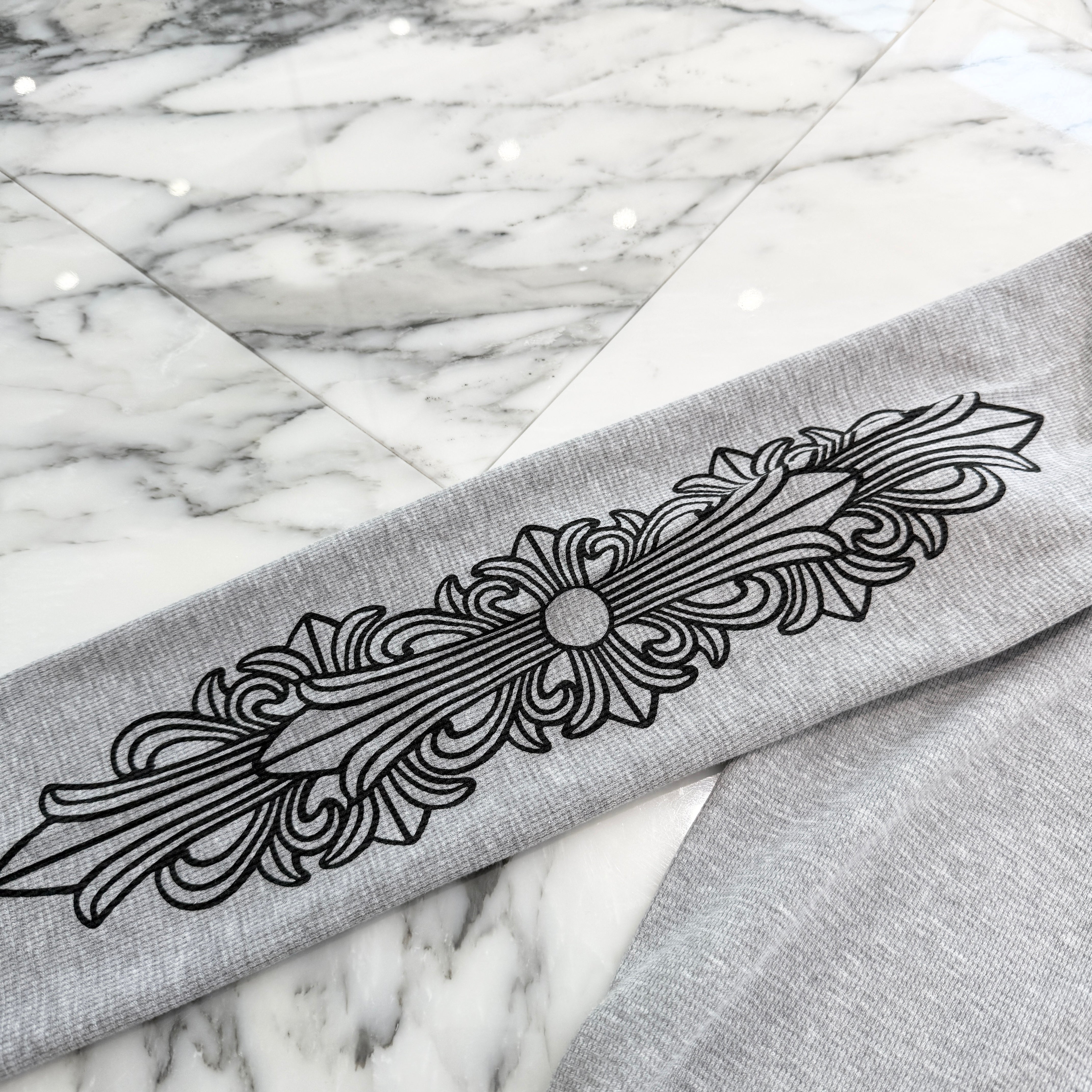 CHROME HEARTS 2025SS Floral Cross Horseshoe Thermal Long Sleeve Tee Size XL クロムハーツ フローラルクロス ホースシュー サーマル ロングスリーブTシャツ サイズXL