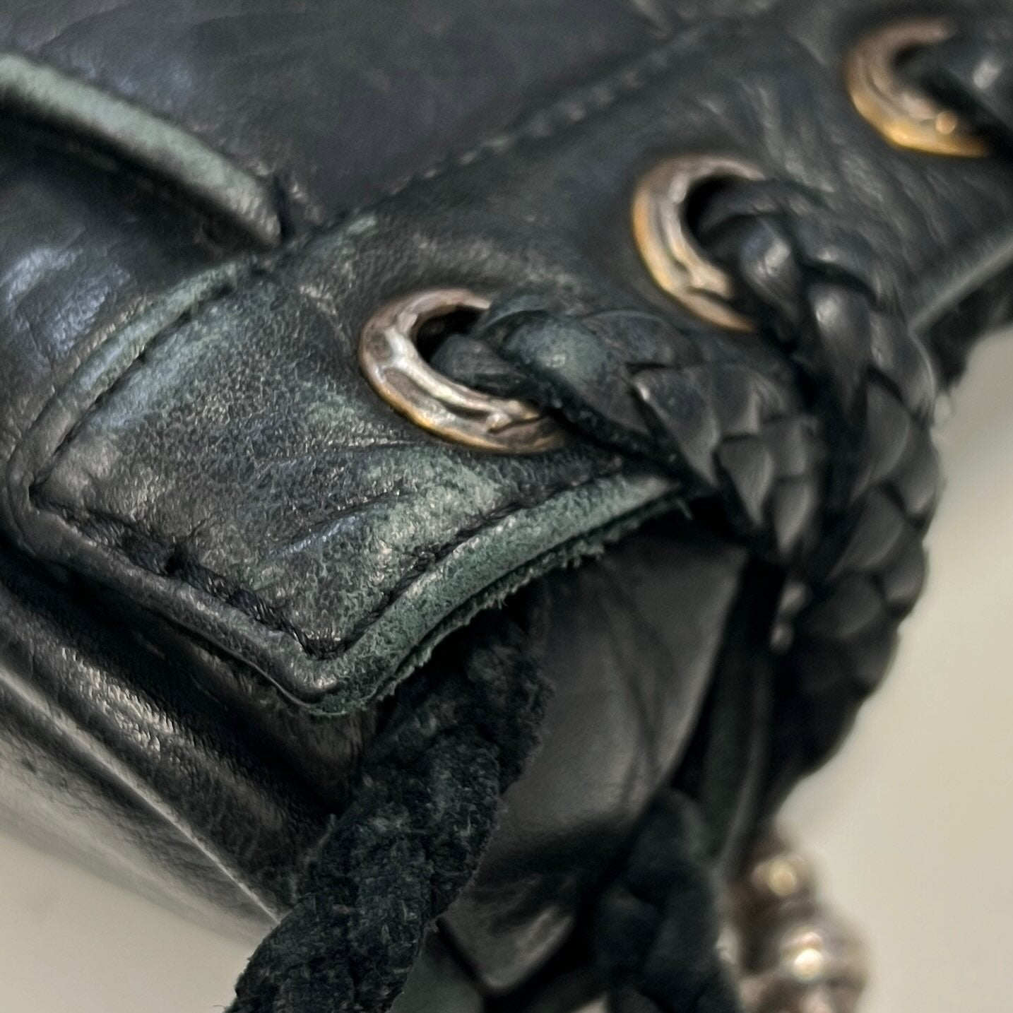 CHROME HEARTS JJ Dean Leather Riders Hand Bag クロムハーツ JJ ディーン レザー ライダース ハンドバッグ