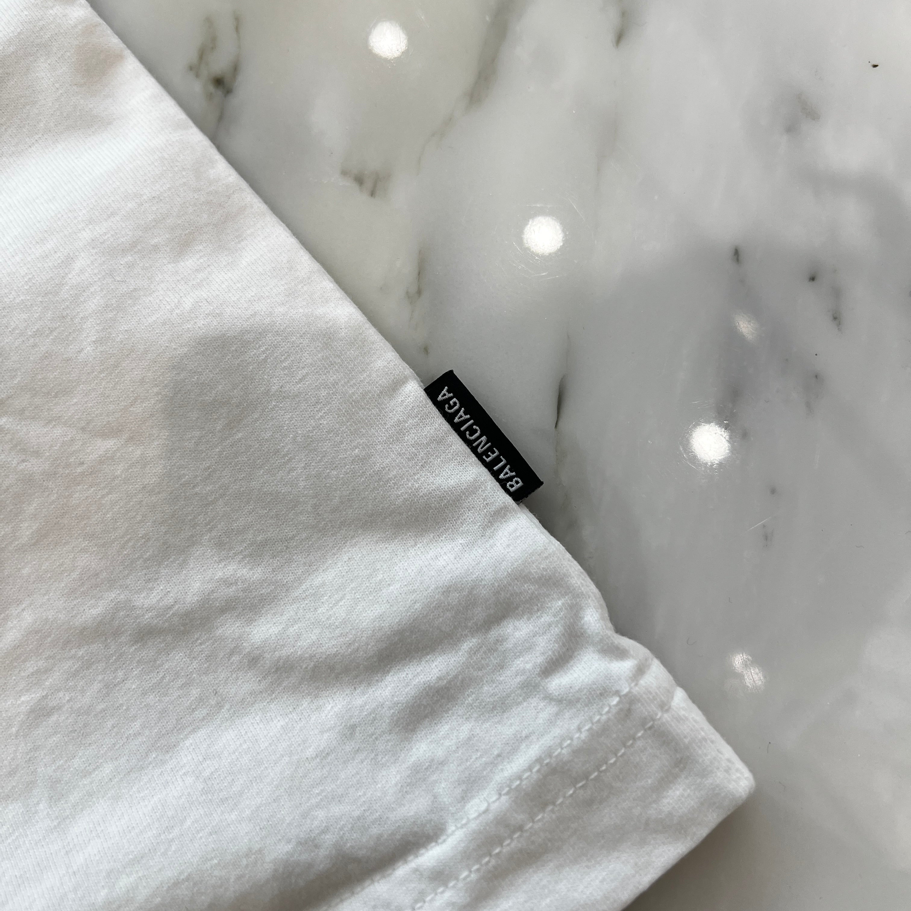 BALENCIAGA 2019SS "I Love Techno" Back Logo Embroidery Tee 556133 TDV20 Size XS バレンシアガ "アイ・ラブ・テクノ" バックロゴ刺繍 Tシャツ サイズXS