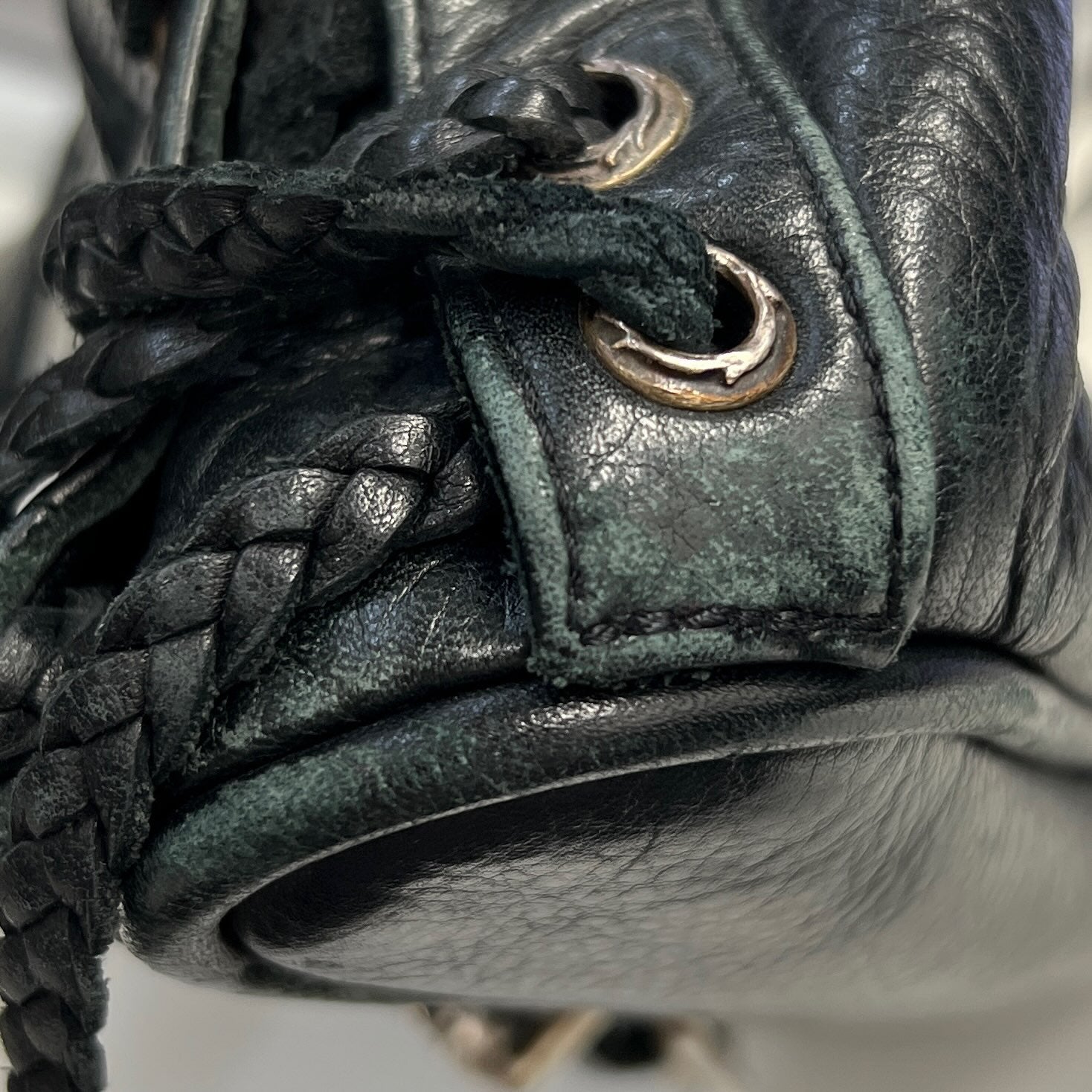 CHROME HEARTS JJ Dean Leather Riders Hand Bag クロムハーツ JJ ディーン レザー ライダース ハンドバッグ