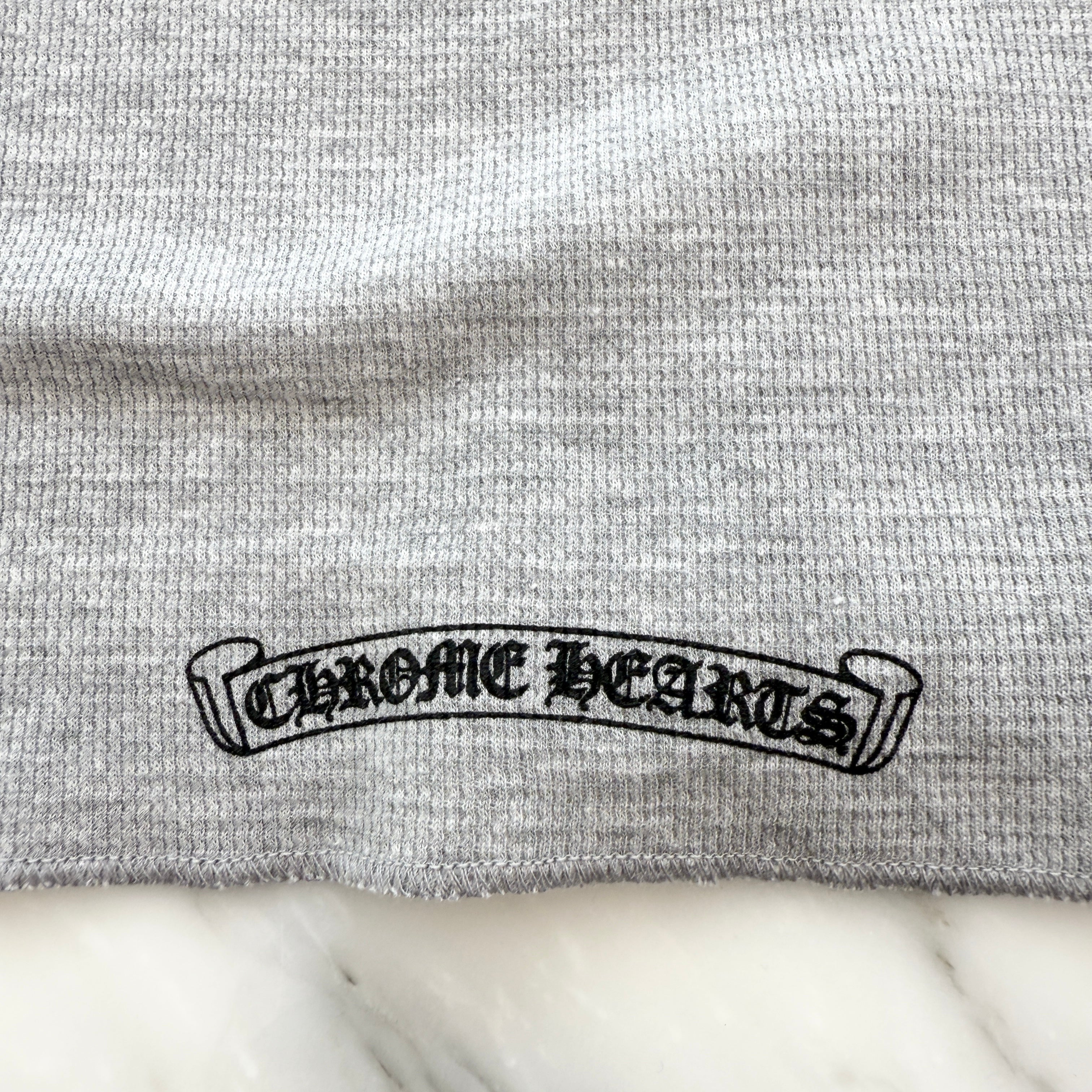 CHROME HEARTS 2025SS Floral Cross Horseshoe Thermal Long Sleeve Tee Size XL クロムハーツ フローラルクロス ホースシュー サーマル ロングスリーブTシャツ サイズXL