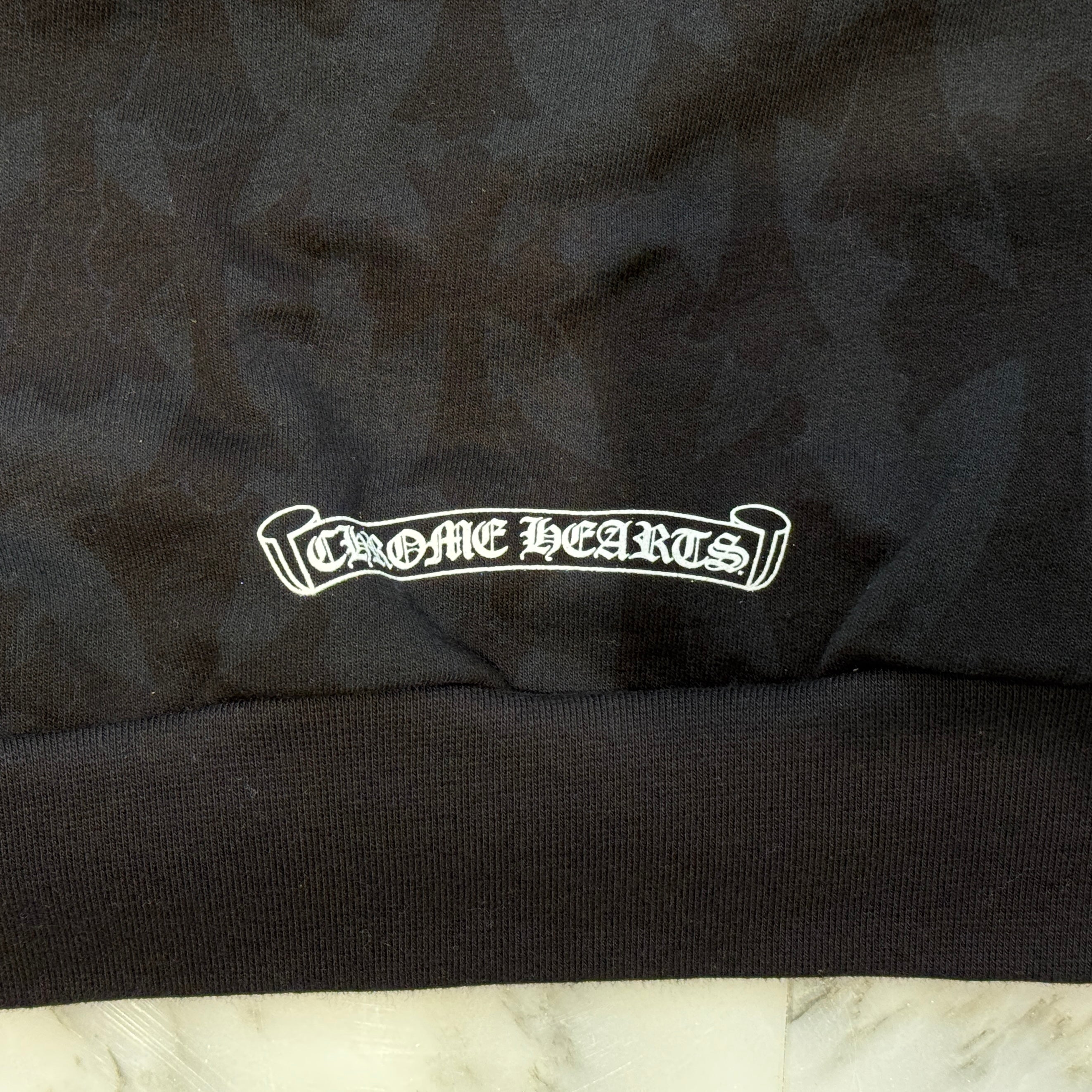 CHROME HEARTS 2024SS Graveyard Cemetery Cross Pullover Hoodie Size XL クロムハーツ グレイブヤード セメタリークロス プルオーバー フーディ 総柄 サイズXL