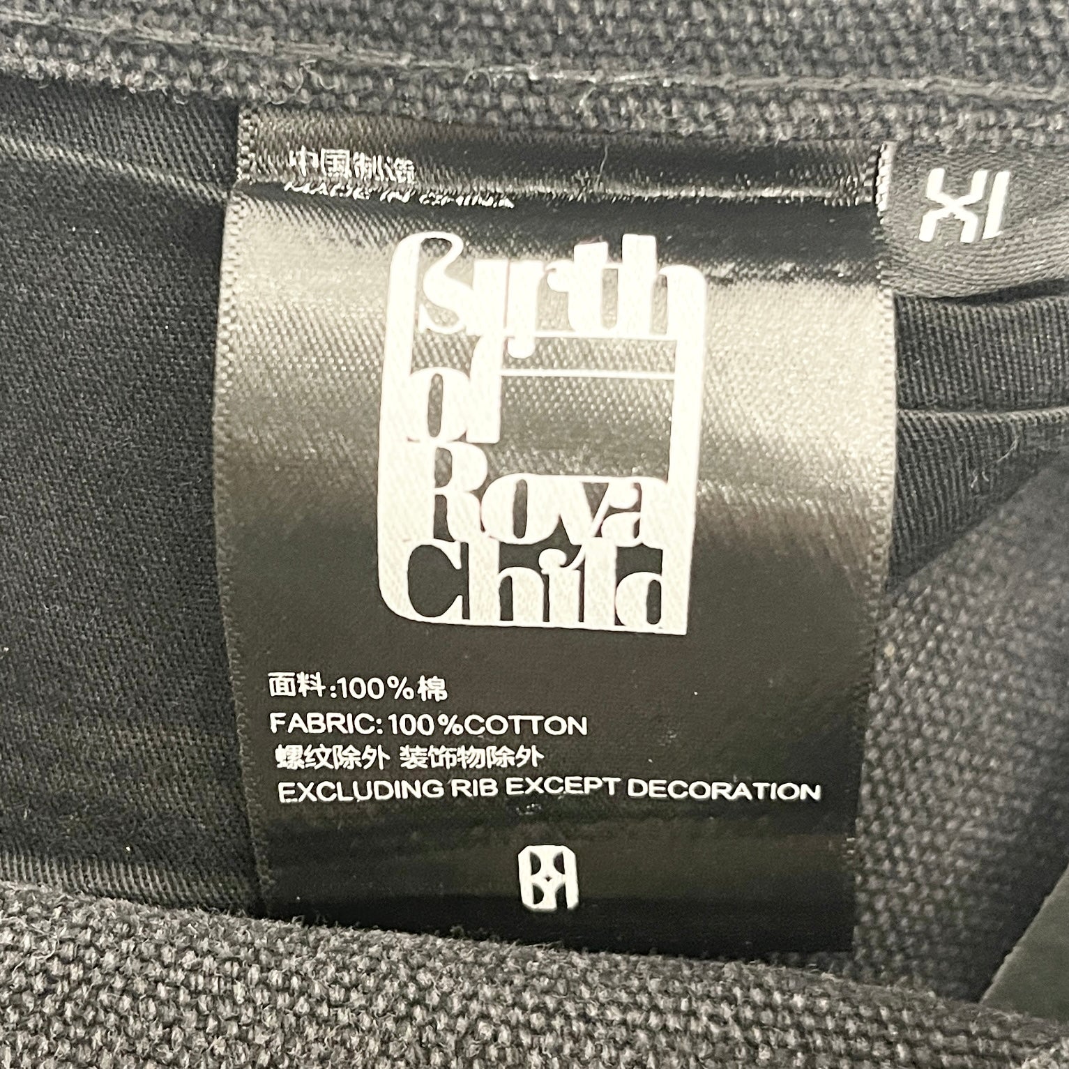 BIRTH OF ROYAL CHILD 2024AW REDIAL 20K DIAMND JORTS / WASHED BLK BC24SSSP02 Size XL バースオブロイヤルチャイルド レディアル ダイヤモンド風装飾 ショーツ / ウォッシュドブラック サイズXL