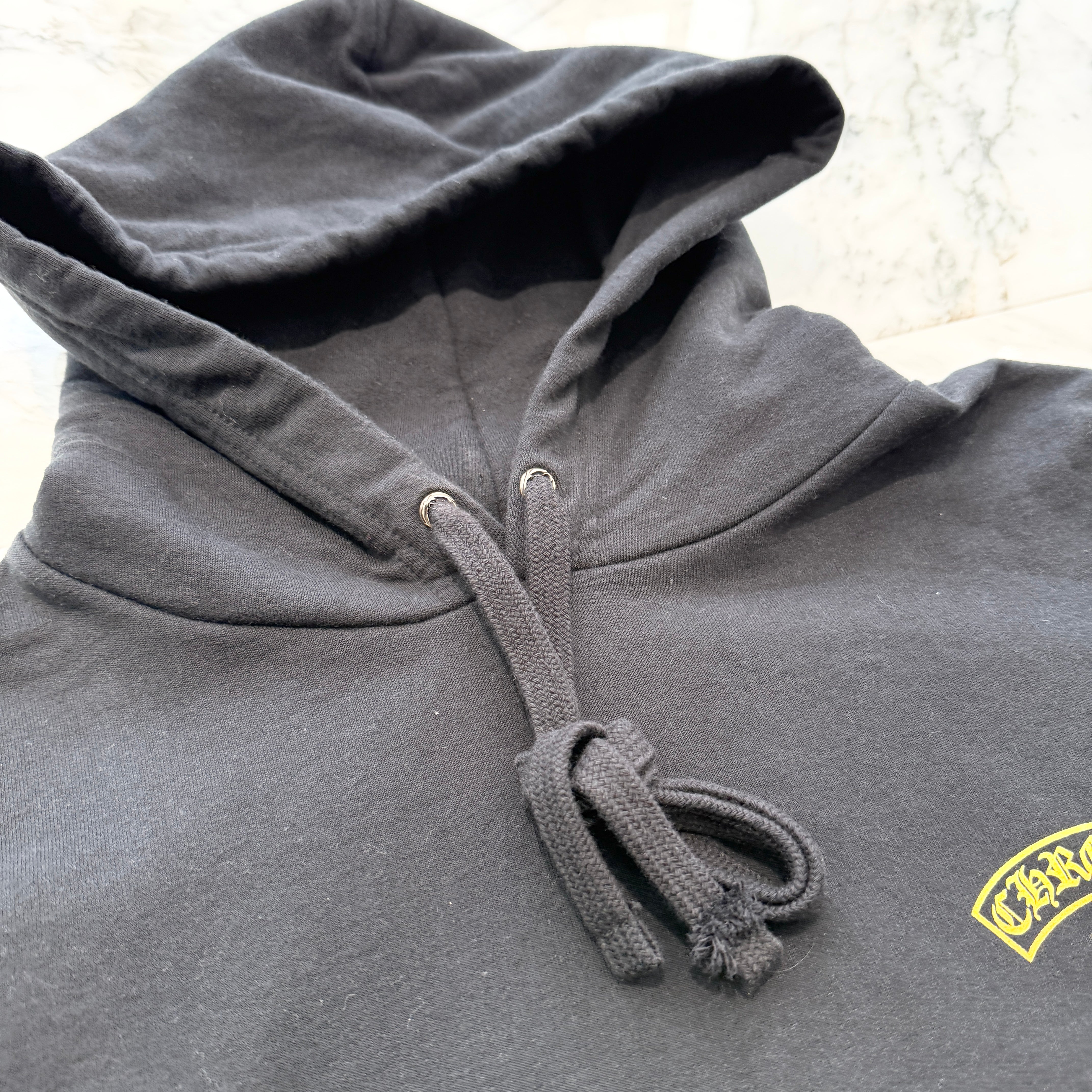 CHROME HEARTS Gradient Vertical Logo Print Pullover Hoodie Size XL