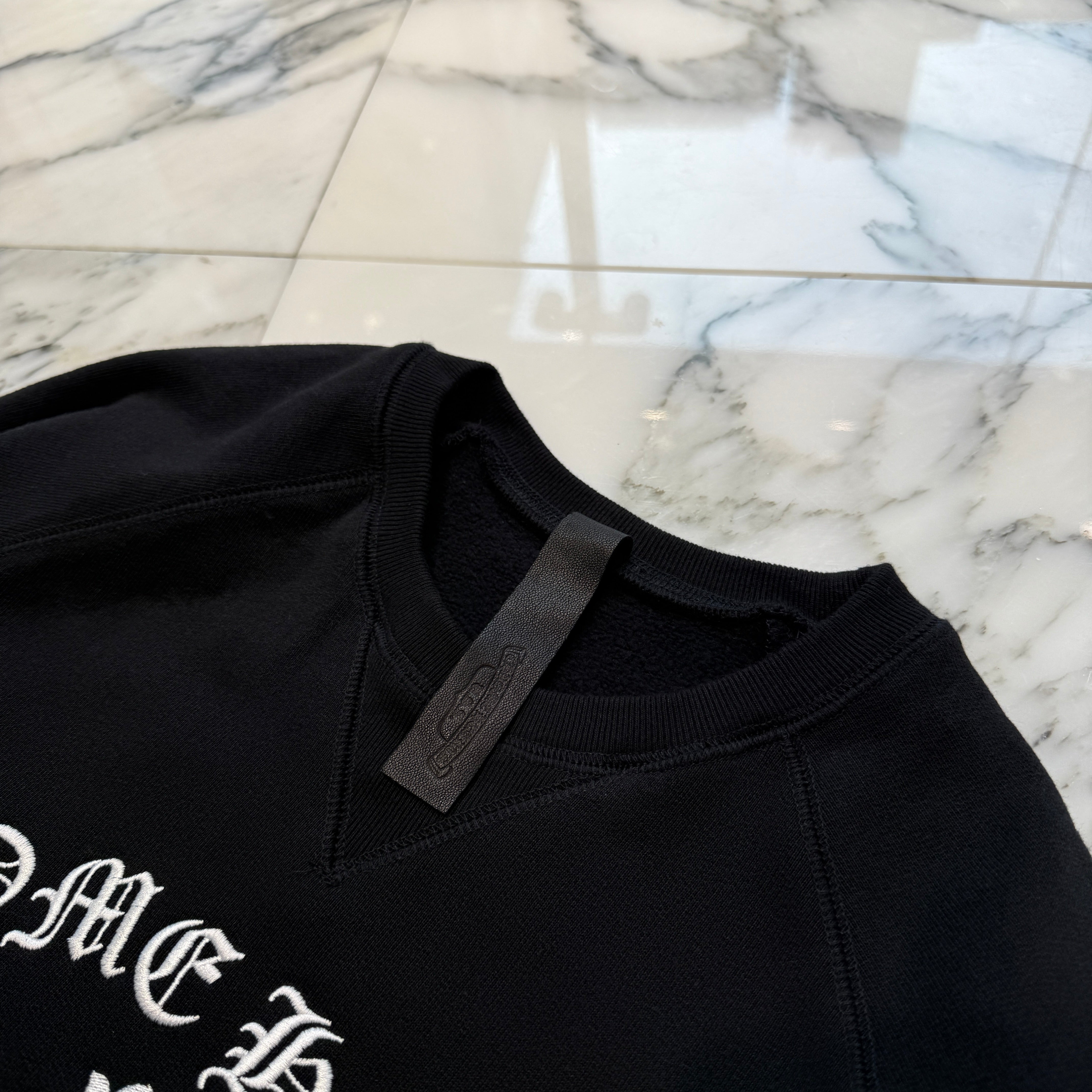 CHROME HEARTS King Taco 3 Cemetery Cross Embroidery Sweat Shirt Size S クロムハーツ キングタコ 3セメタリークロス刺繍 スウェットシャツ サイズS