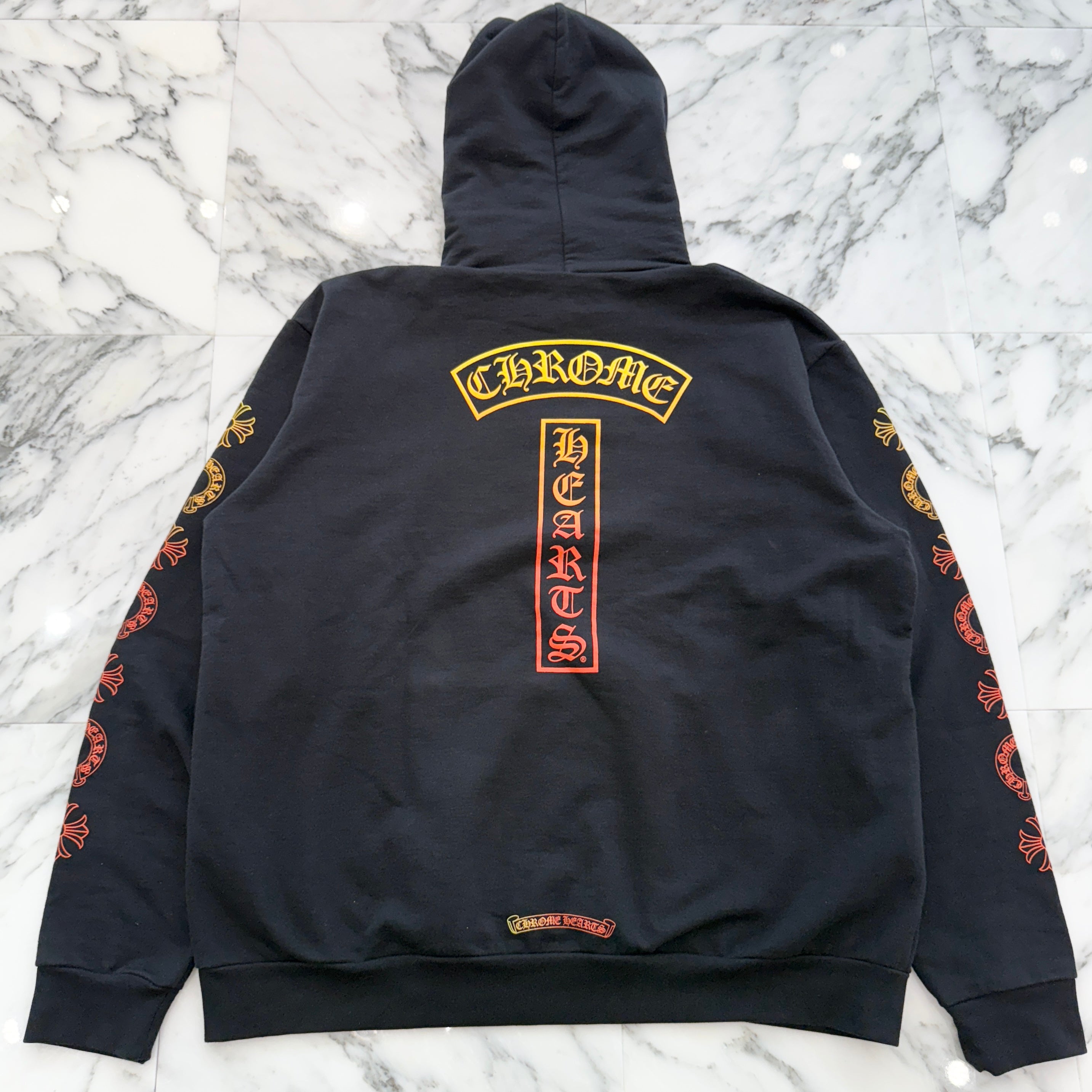 CHROME HEARTS Gradient Vertical Logo Print Pullover Hoodie Size XL クロムハーツ グラデーション ヴァーティカルロゴ プリント プルオーバー フーディー サイズXL