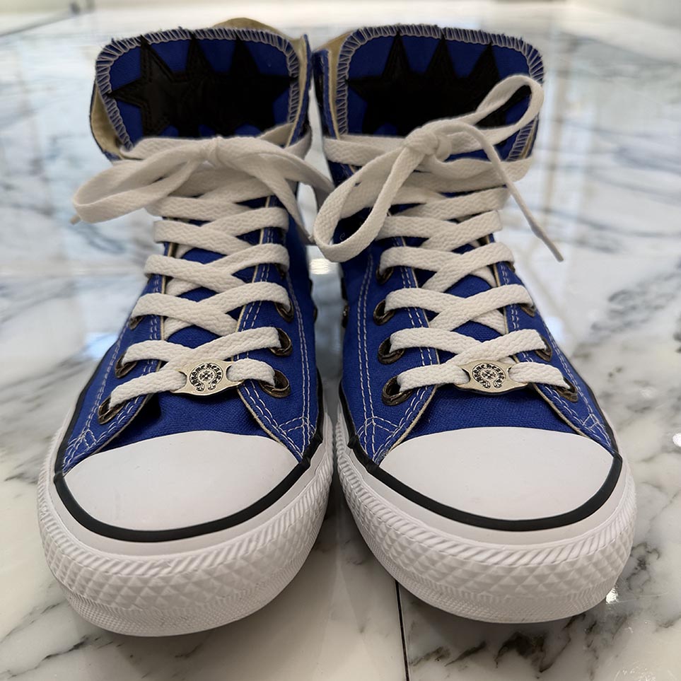 CHROME HEARTS × CONVERSE ALL STAR Silver Dagger Canvas High Top Sneakers Size 26.5cm クロムハーツ × コンバース オールスター シルバーダガー キャンバス ハイカットスニーカー サイズ26.5cm