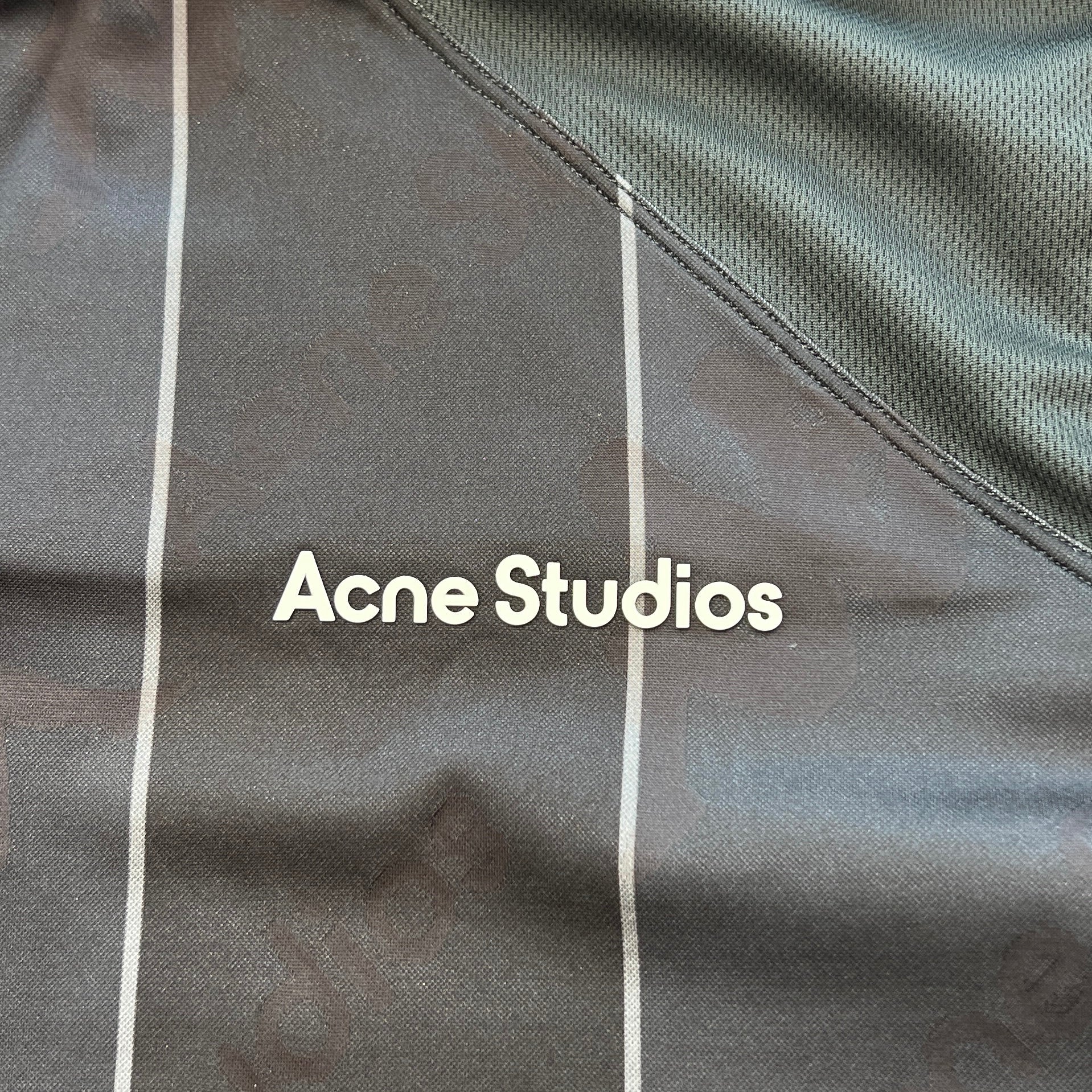 Acne Studios × Kappa 2025SS Soccer Uniform Style Logo Mesh Vertical Striped Long Sleeve Tee SP-UX-SWEA000015 Size XS アクネストゥディオズ × カッパ サッカーユニフォームスタイル ロゴメッシュ縦縞ロングスリーブTシャツ サイズXS