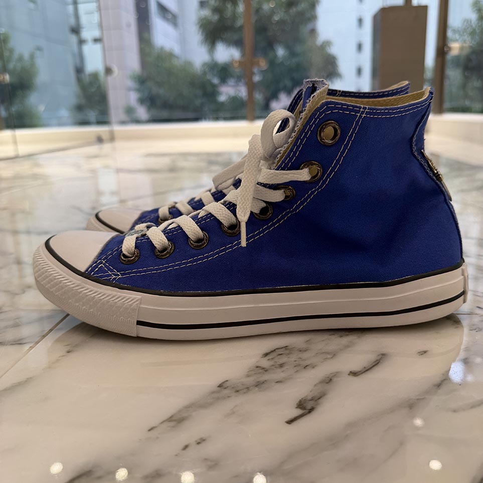 CHROME HEARTS × CONVERSE ALL STAR Silver Dagger Canvas High Top Sneakers Size 26.5cm クロムハーツ × コンバース オールスター シルバーダガー キャンバス ハイカットスニーカー サイズ26.5cm