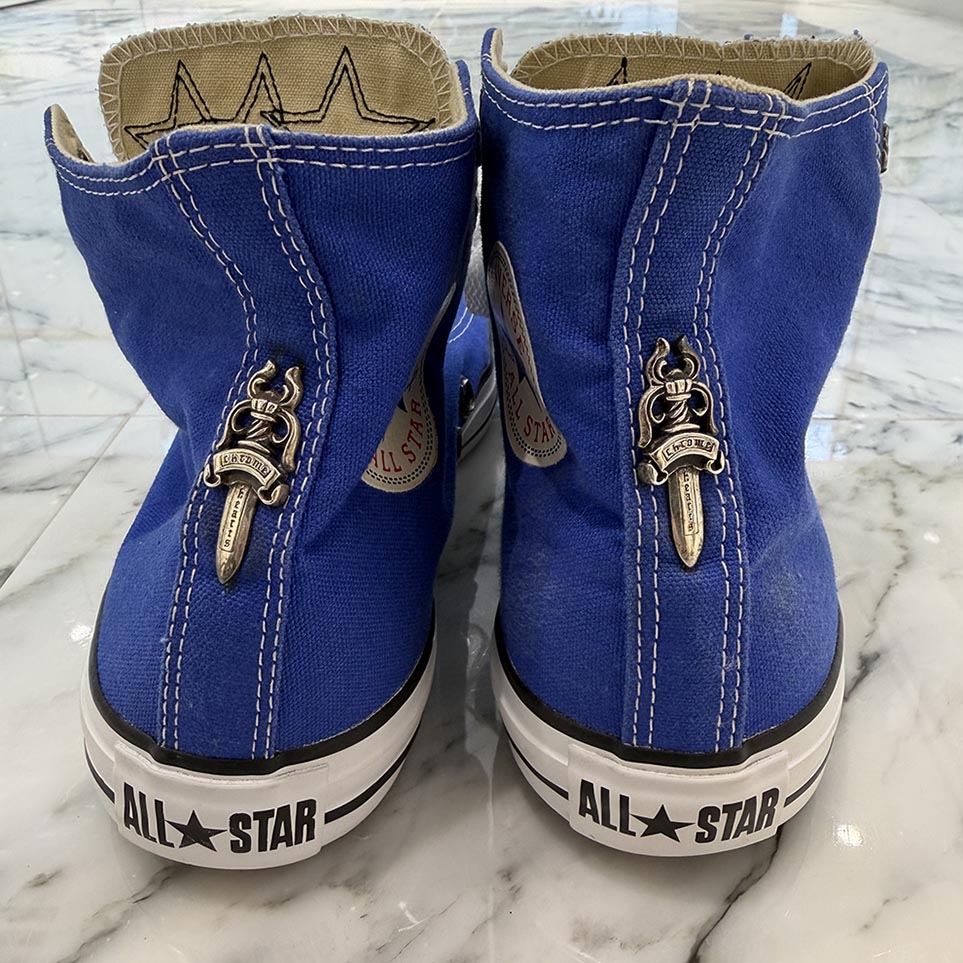 CHROME HEARTS × CONVERSE ALL STAR Silver Dagger Canvas High Top Sneakers Size 26.5cm クロムハーツ × コンバース オールスター シルバーダガー キャンバス ハイカットスニーカー サイズ26.5cm