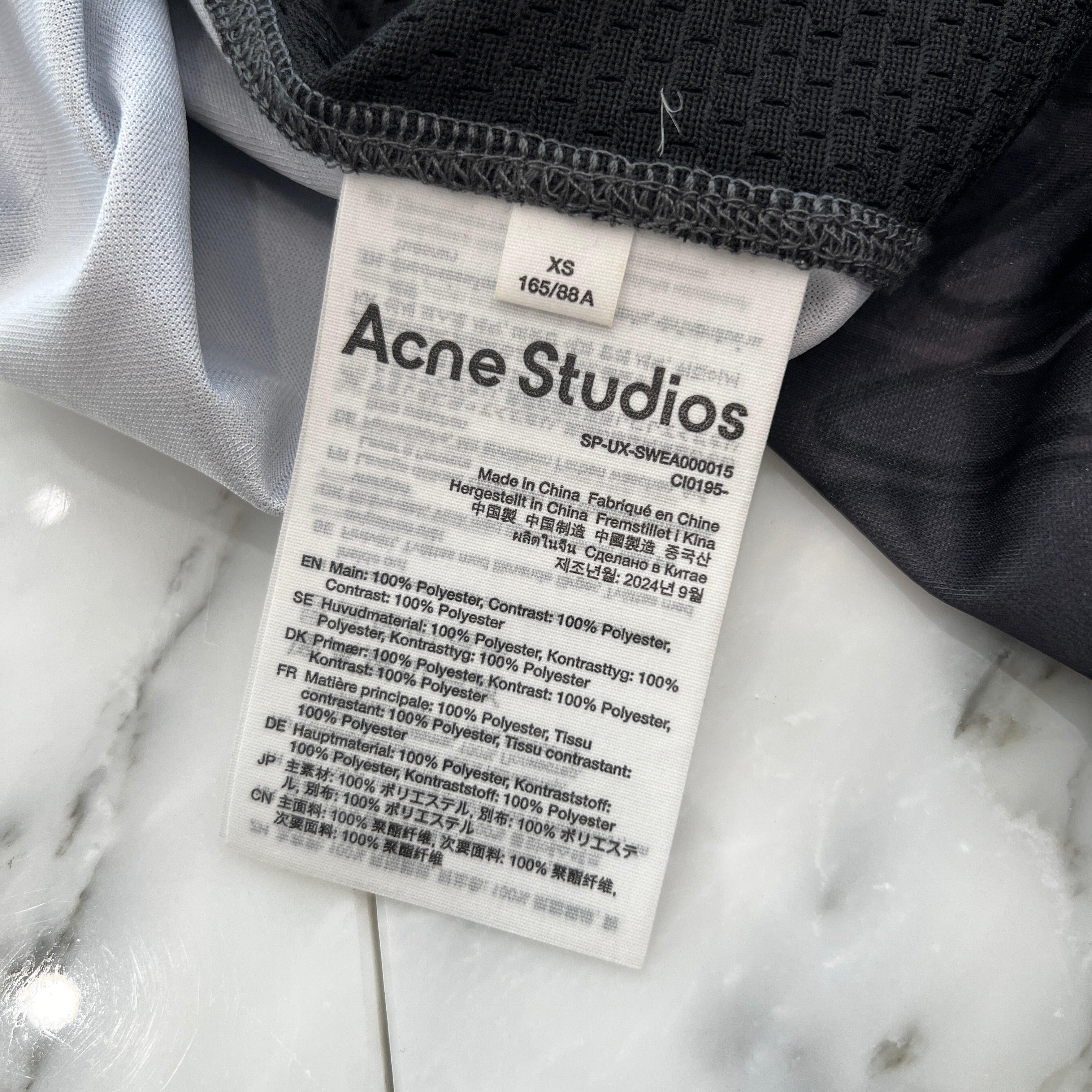 Acne Studios × Kappa 2025SS Soccer Uniform Style Logo Mesh Vertical Striped Long Sleeve Tee SP-UX-SWEA000015 Size XS アクネストゥディオズ × カッパ サッカーユニフォームスタイル ロゴメッシュ縦縞ロングスリーブTシャツ サイズXS