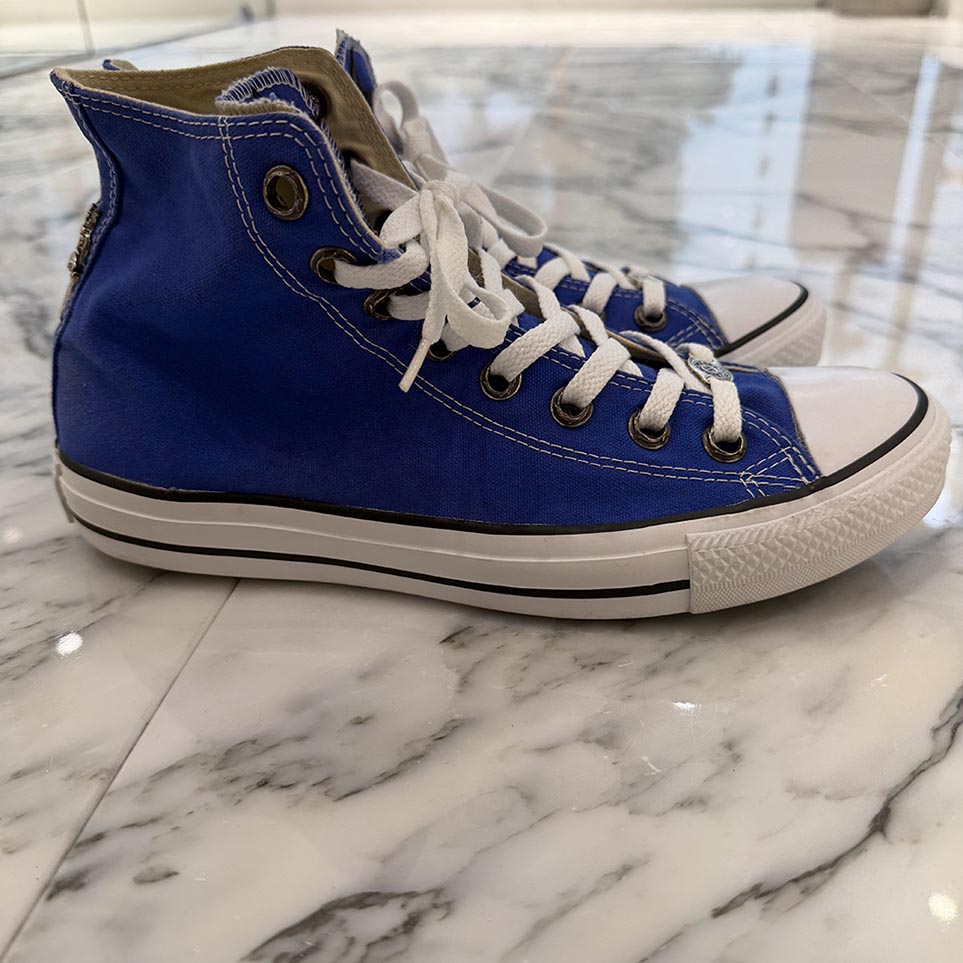 CHROME HEARTS × CONVERSE ALL STAR Silver Dagger Canvas High Top Sneakers Size 26.5cm クロムハーツ × コンバース オールスター シルバーダガー キャンバス ハイカットスニーカー サイズ26.5cm