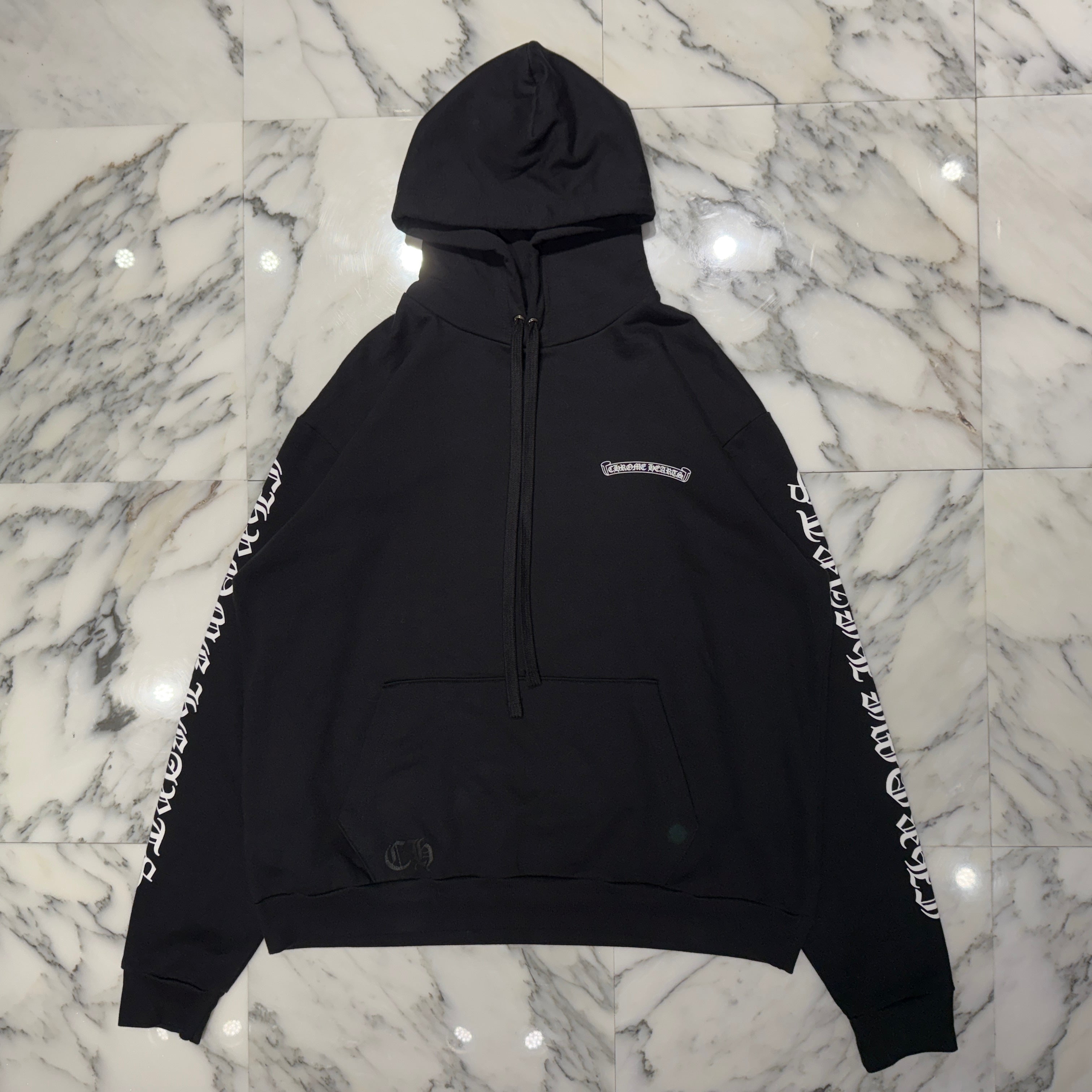 CHROME HEARTS Back Scroll Label Logo Pullover Hoodie Size L クロムハーツ バックスクロールラベルロゴ プルオーバーフーディー サイズL