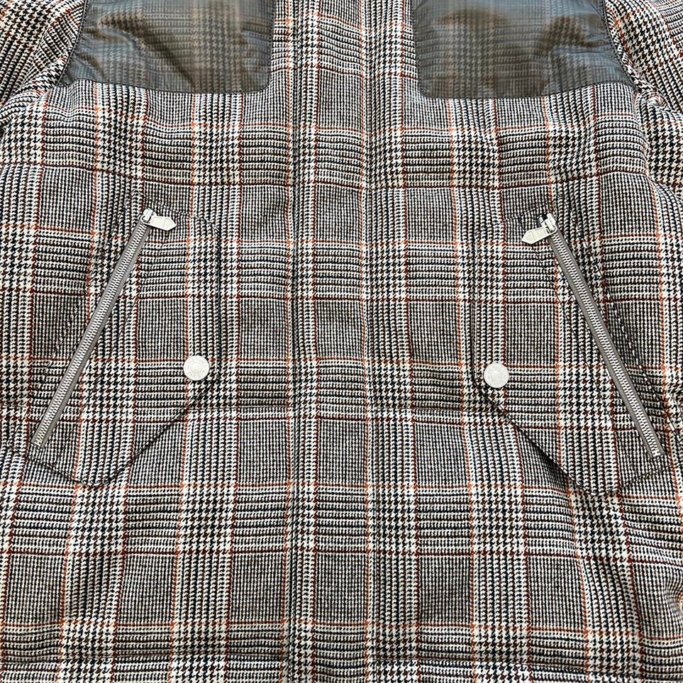 HERMES 2025SS Virgin Wool Glen Check Down Jacket Size 44 エルメス バージンウール グレンチェック ダウンジャケット サイズ44