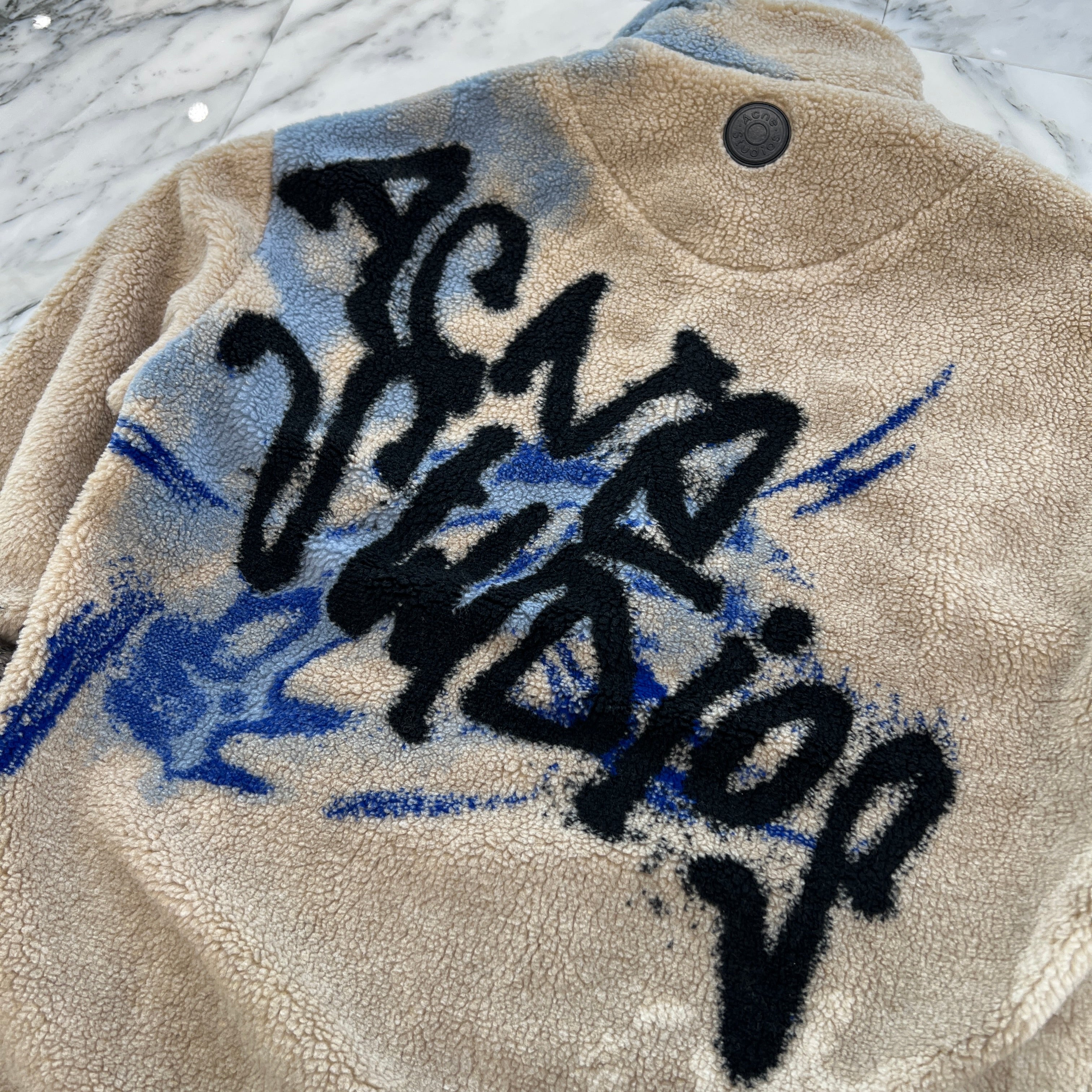 Acne Studios 2025SS Teddy Jacquard Fleece Blouson FN-MN-OUTW001150 Size 46 アクネストゥディオズ テディジャカードフリースブルゾン サイズ46