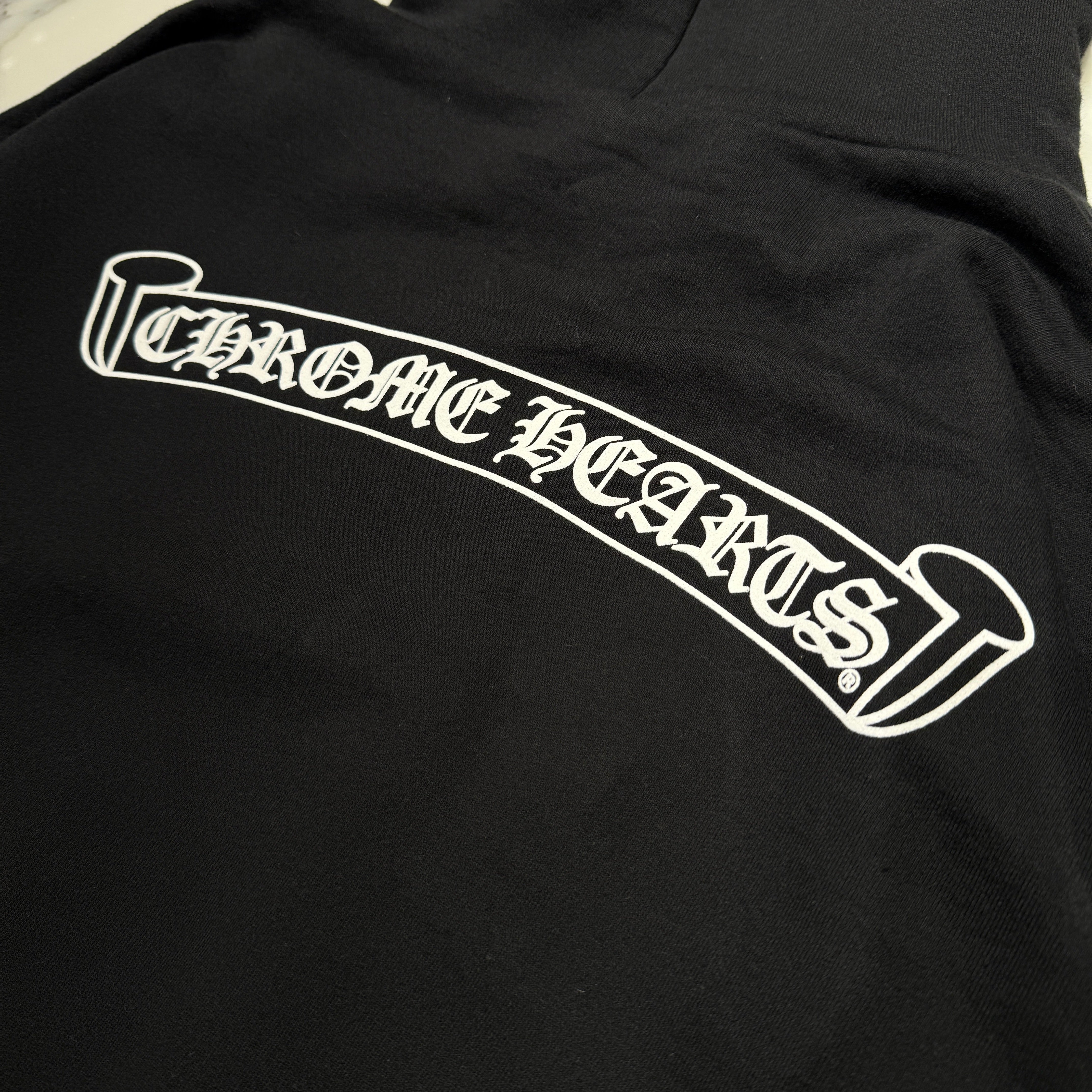 CHROME HEARTS Back Scroll Label Logo Pullover Hoodie Size S クロムハーツ バックスクロールラベルロゴ プルオーバーフーディー サイズS