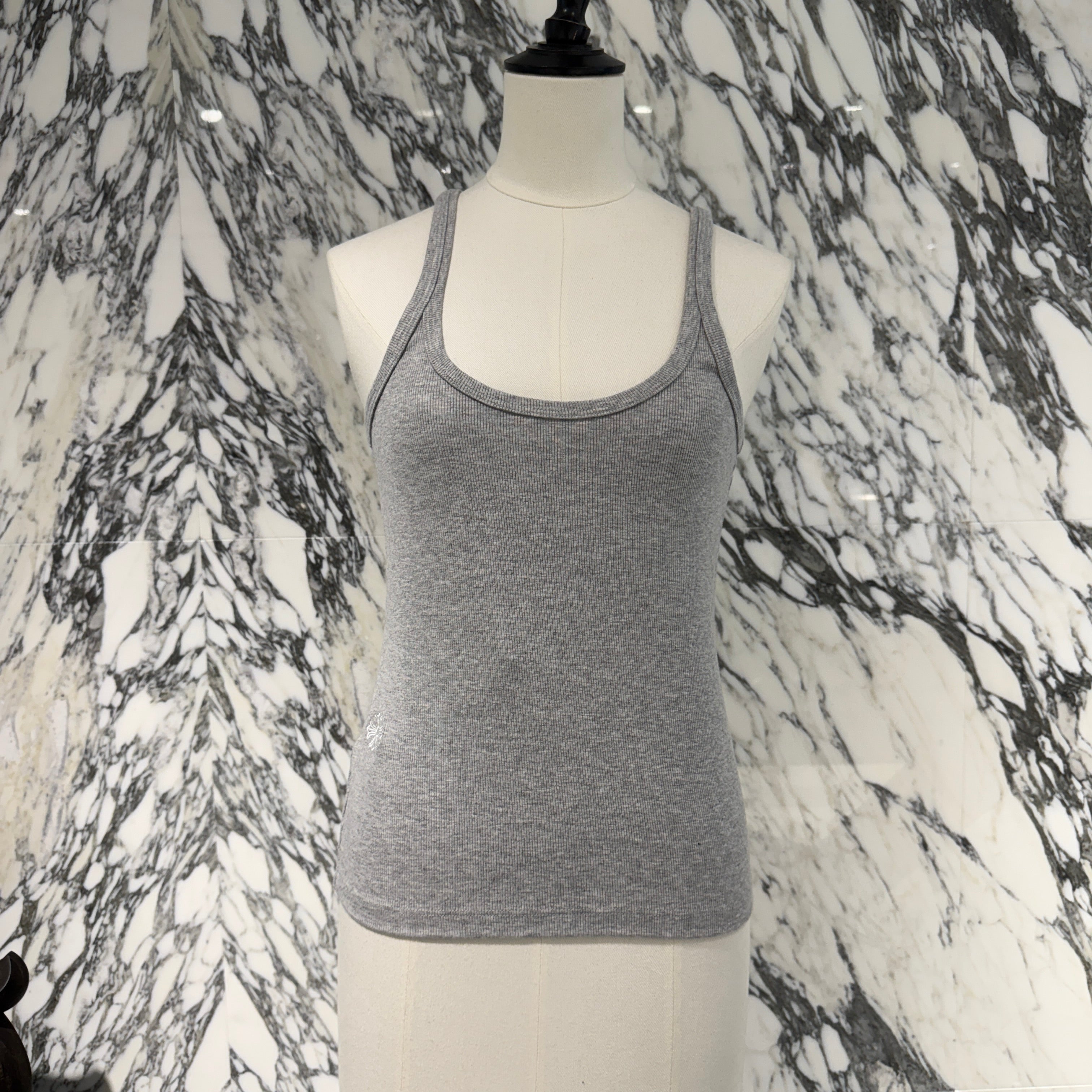 CHROME HEARTS Y NOT CH Plus Logo Embroidery Rayon Camisole Size S クロムハーツ ワイノット CHプラス ロゴ刺繍 レーヨン キャミソール サイズS