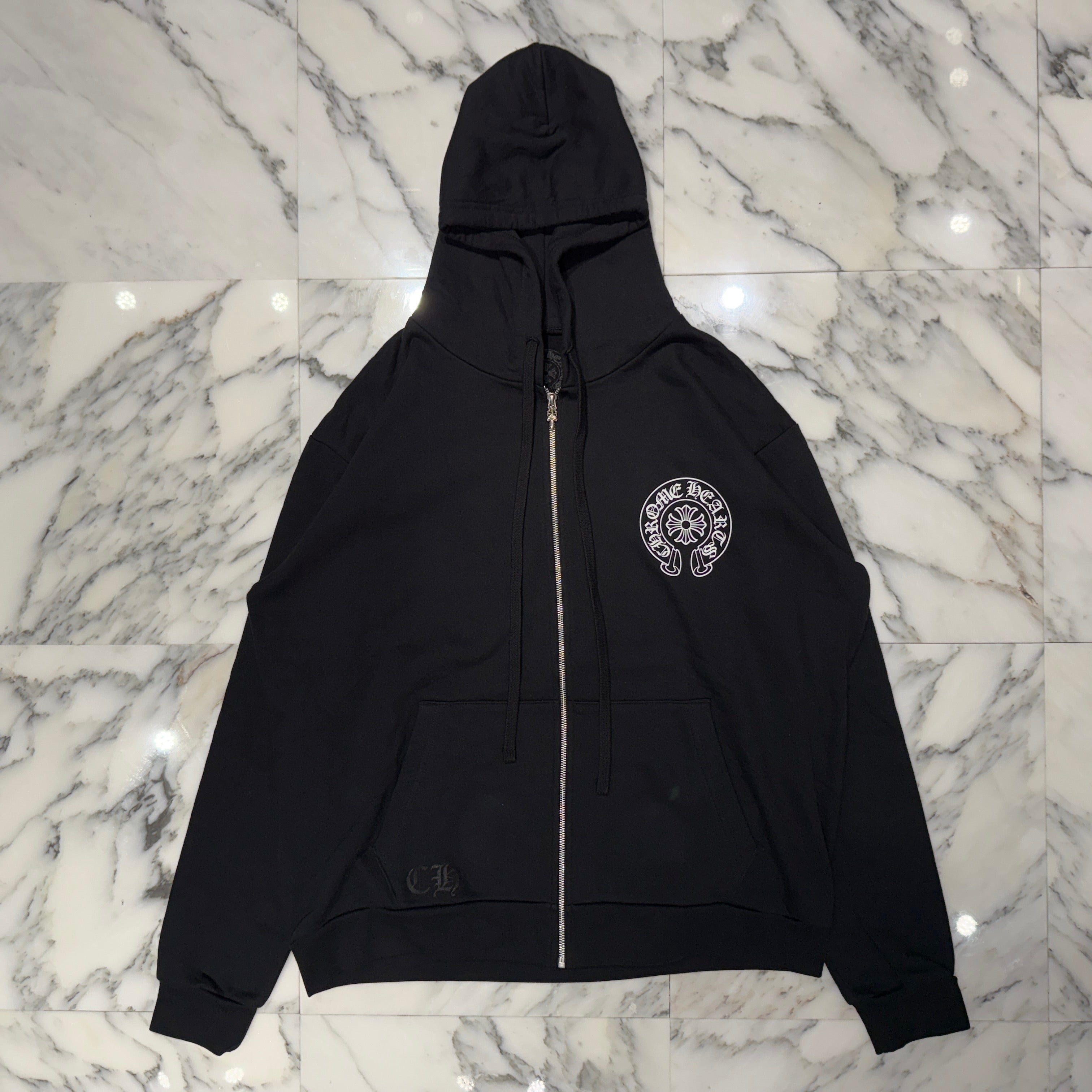 Chrome Hearts Horseshoe Miami Exclusive Hoodie マイアミ限定 CHROME HEARTS MIAMI Limited Horseshoe Zip Up Hoodie Size S